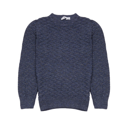Claíochaí Beaga jumper in cool soft linen with a textured knit inspired by the dry stone walls of Inis Meain.  100% Linen. 