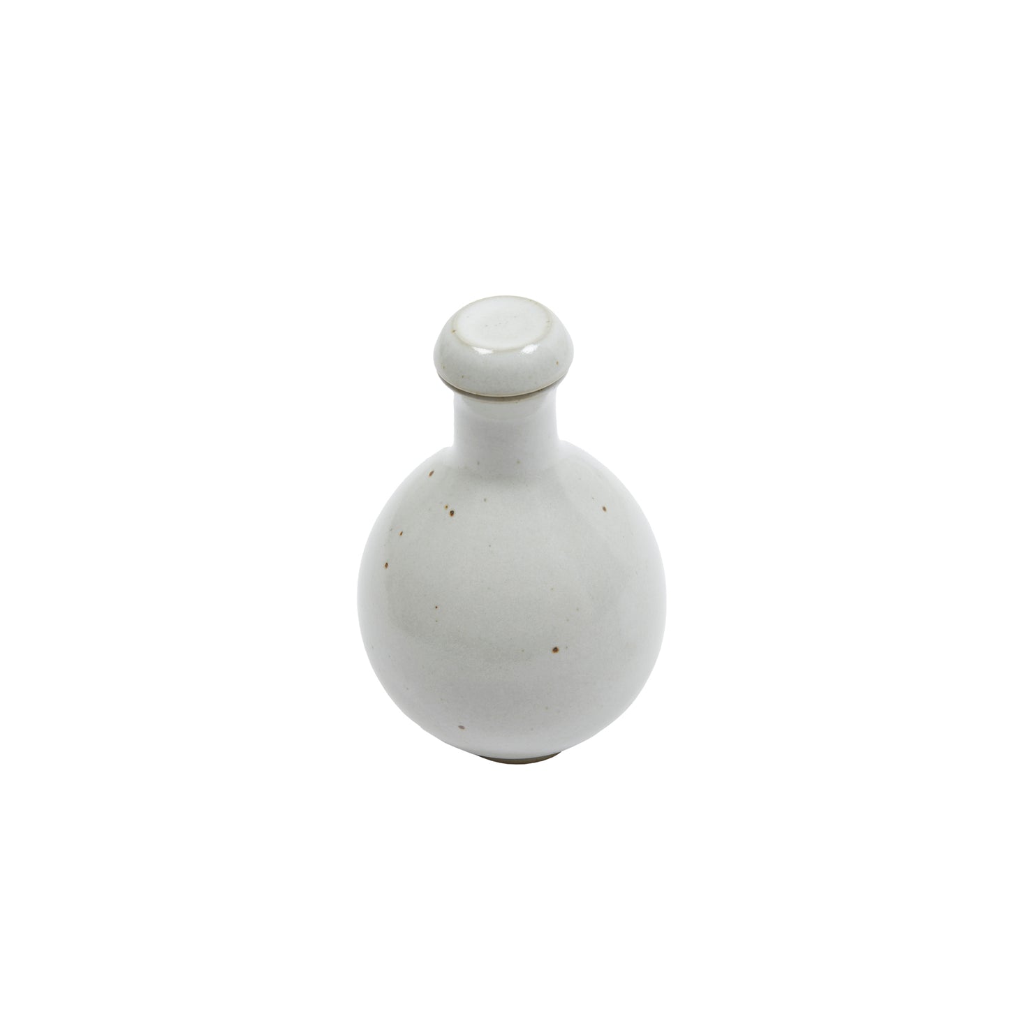 Keramische Werkstatt Margaretenhöhe was founded in 1924 in Essen, Germany. Their hand-crafted beautiful ceramics reflect the formal principles of the Bauhaus. The tableware collection was developed with this in mind resulting in a range of classic, timeless pieces. Keramische Werkstatt Margaretenhöhe hand thrown stoneware bottle with lid. Made in Germany. 18cm H