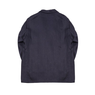 The Work Jacket by Kaptain Sunshine is made from a densely woven linen and features three patch pockets and a two and a half button closure with detailed button backs. A relaxed summer jacket that can even stretch to the autumn. 100% Linen. Made in Japan.