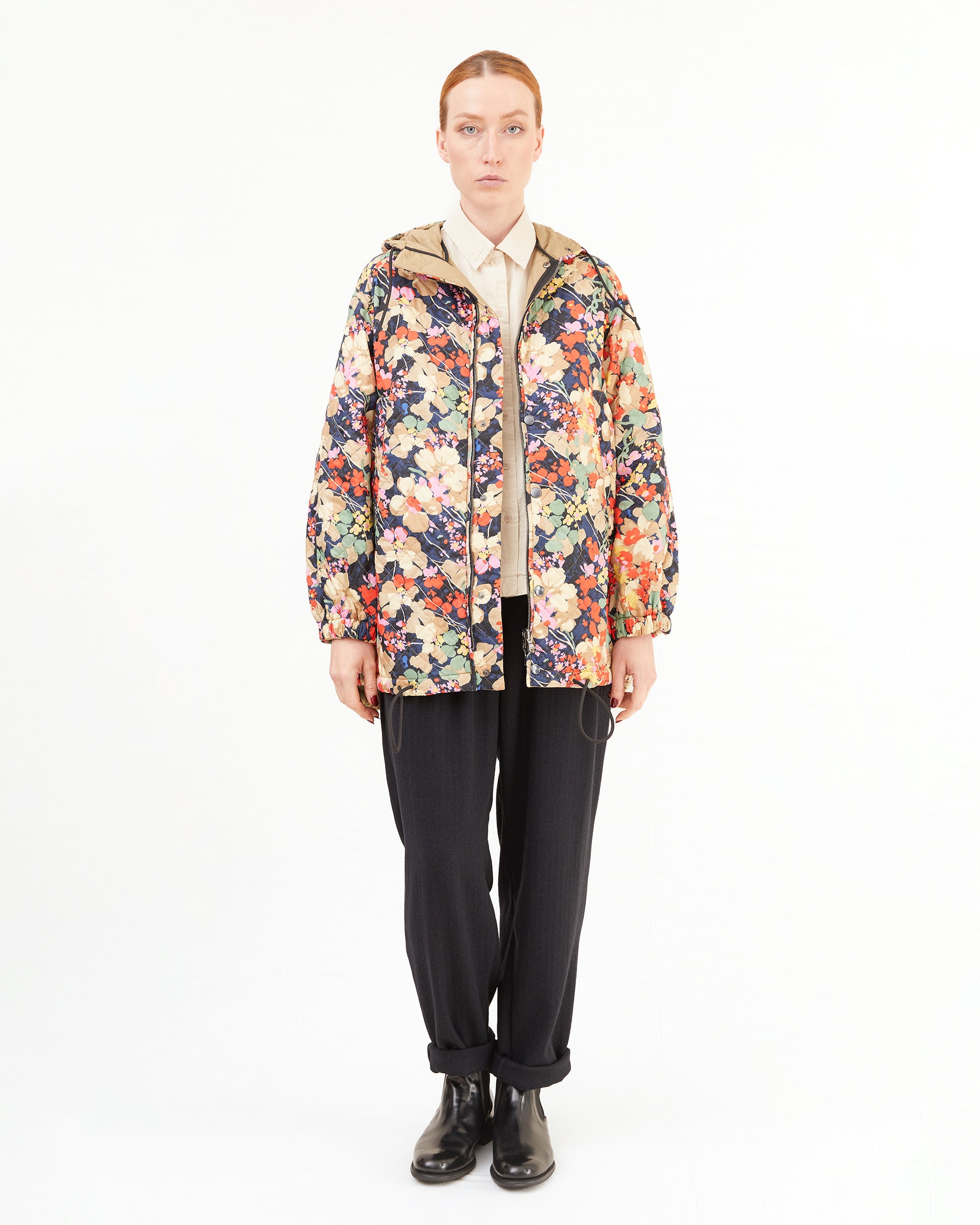 KONRAD Anna Reversible Jacket in Vintage Flower/Camel