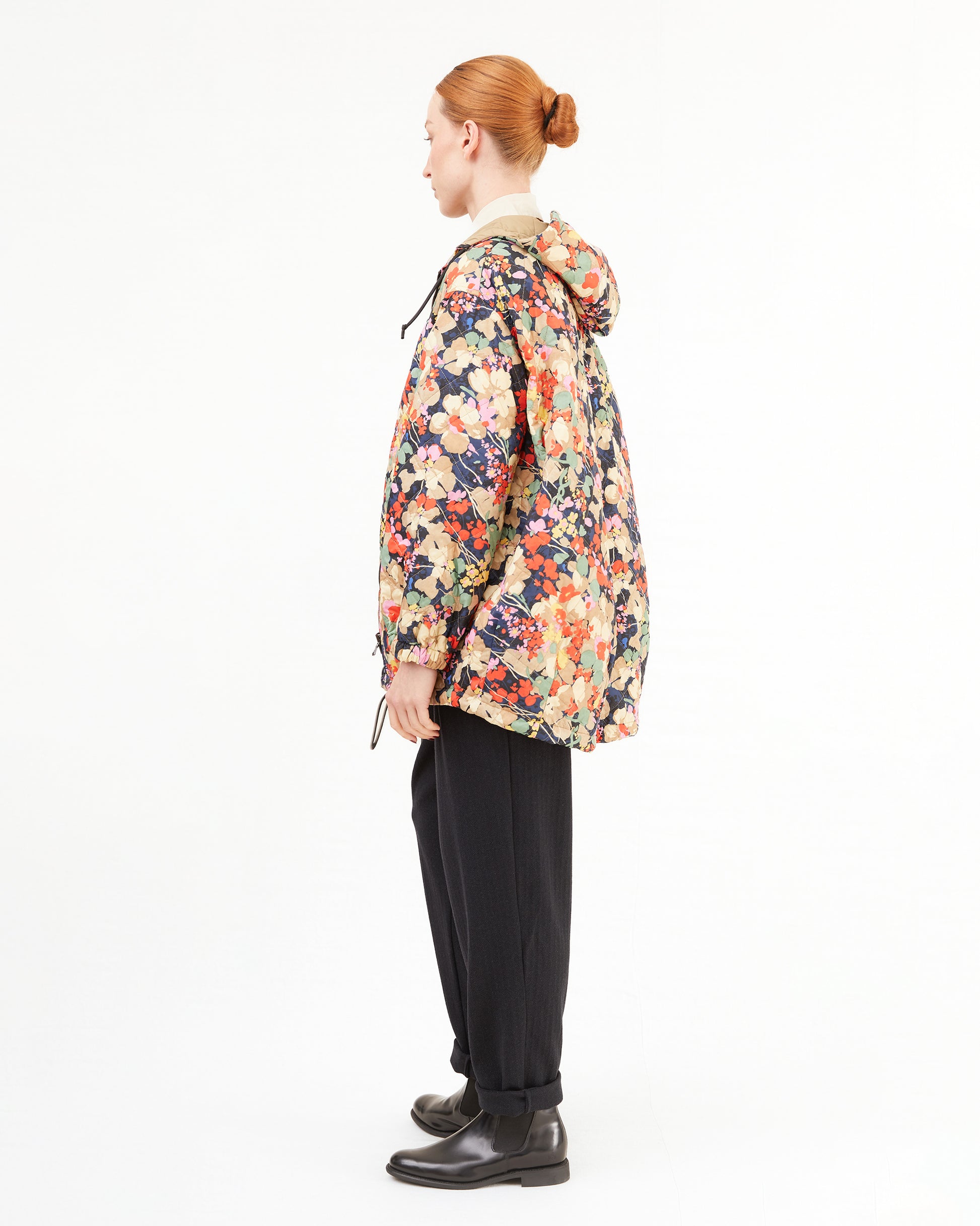 KONRAD Anna Reversible Jacket in Vintage Flower/Camel