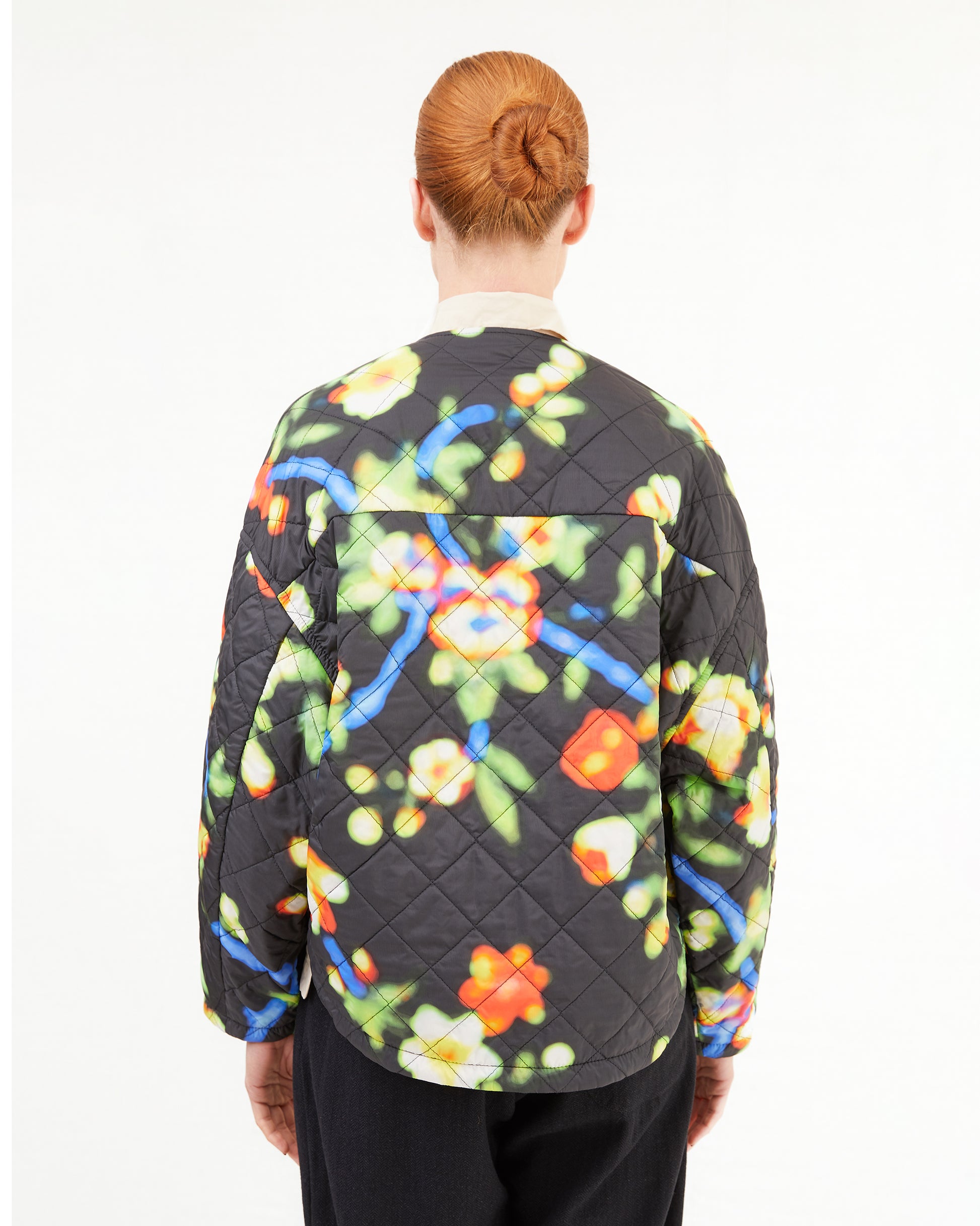 KONRAD Irmi Reversible Jacket in Blurred Flower/Black