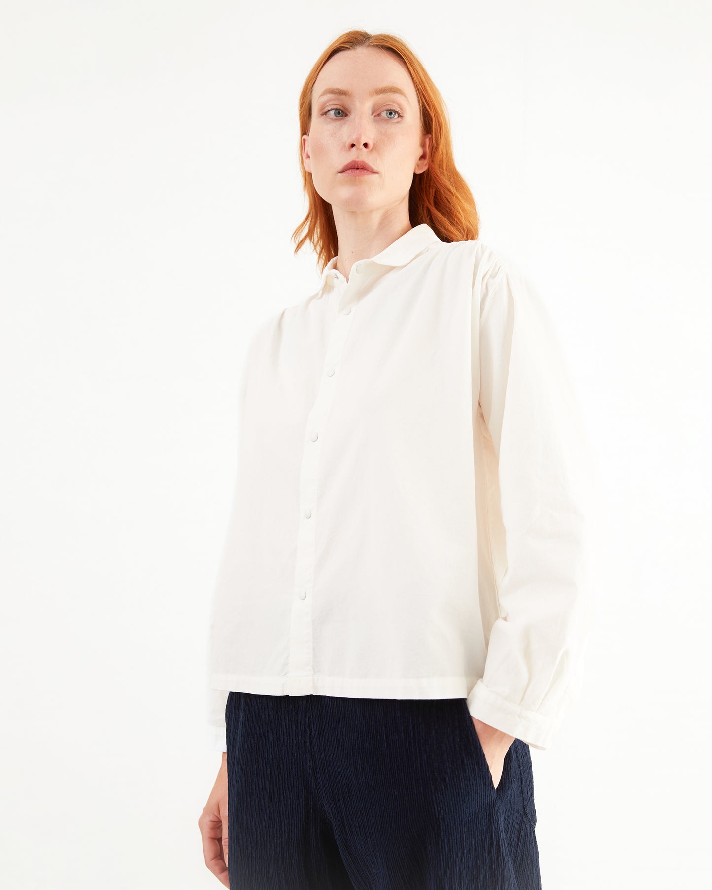 Labo.Art Women's Camicia Riga Lampo Shirt in Winter White