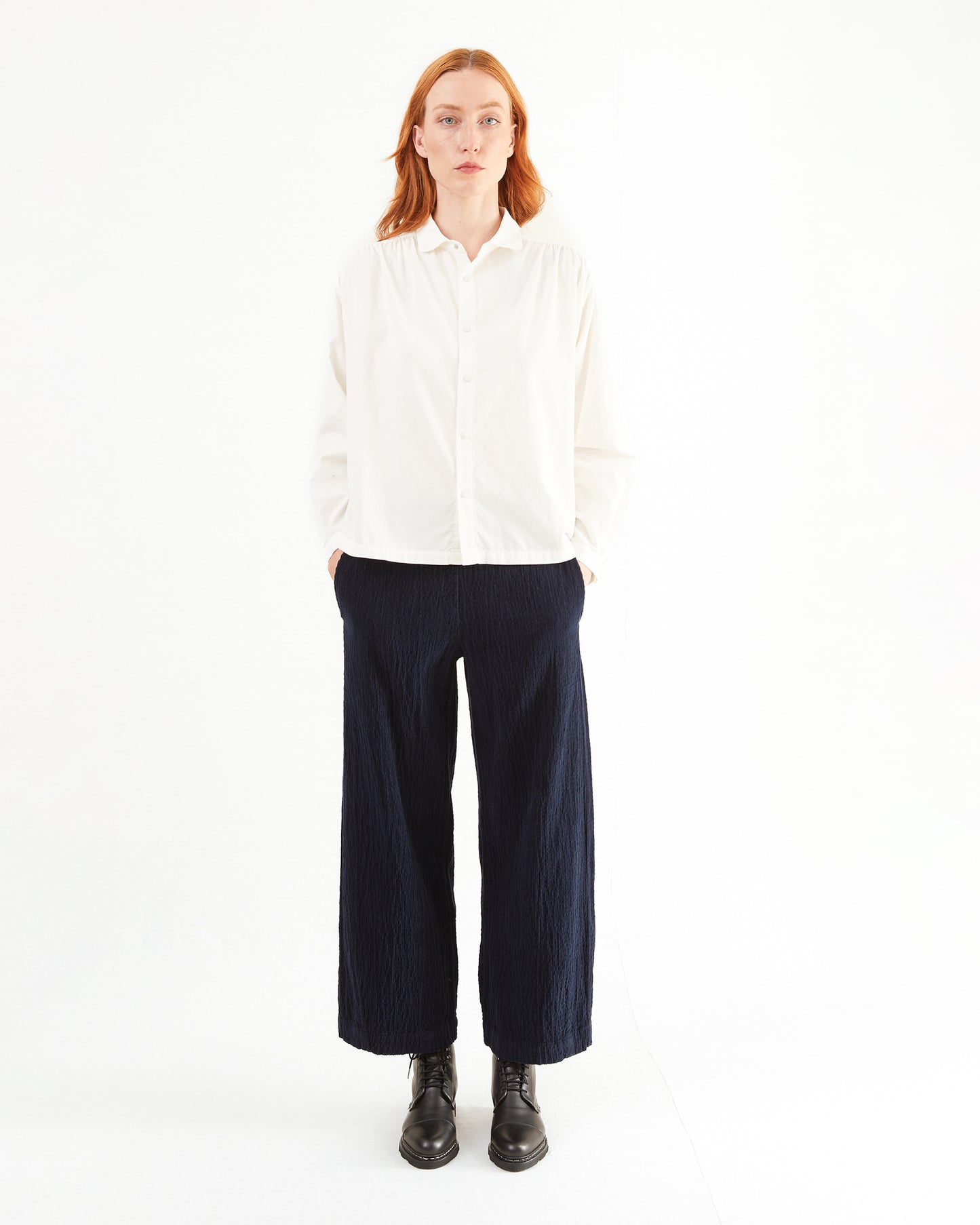 Labo.Art Women's Camicia Riga Lampo Shirt in Winter White