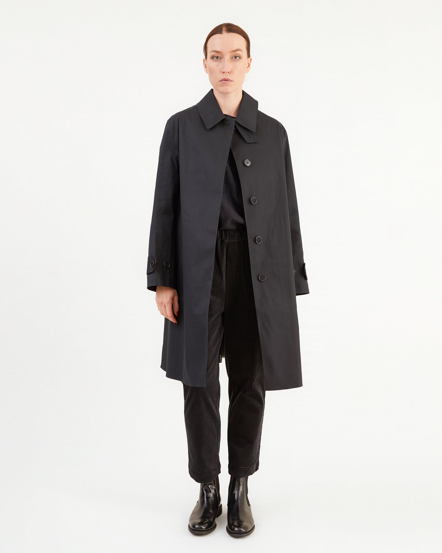 Mackintosh Women's Banton Bonded Cotton Raincoat in Black