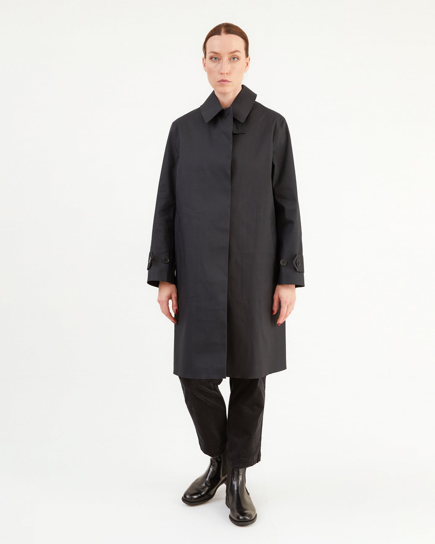 Mackintosh Women's Banton Bonded Cotton Raincoat in Black