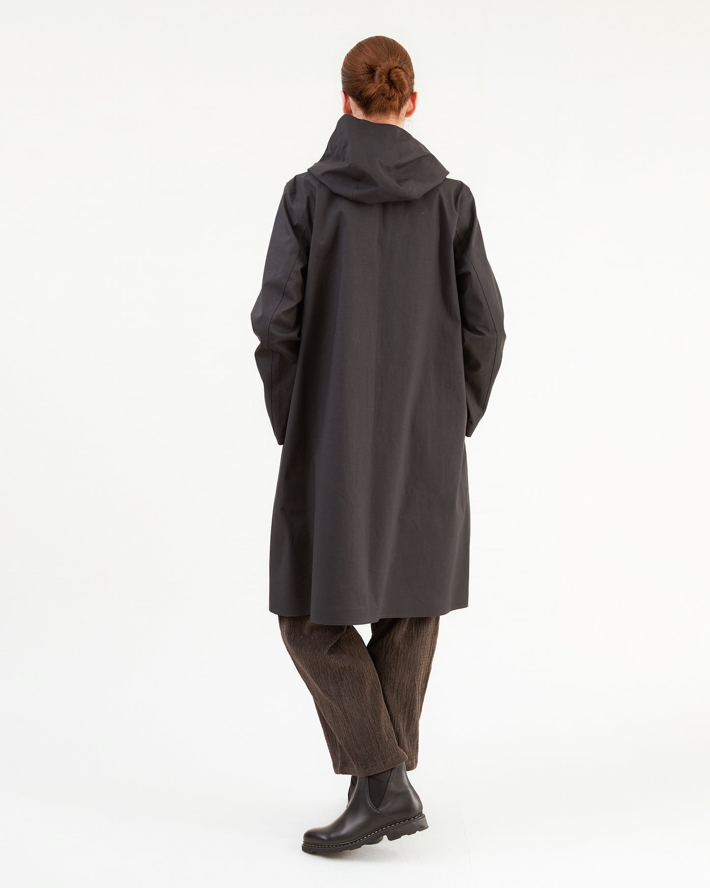 Mackintosh Women's Watten Bonded Cotton Hooded Raincoat in Black