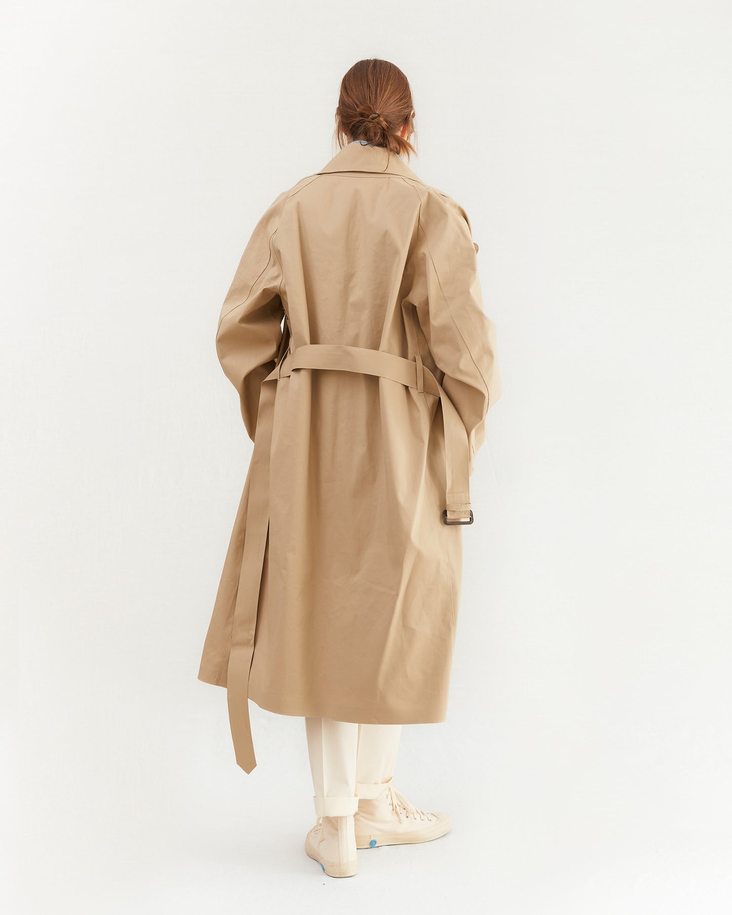 Mackintosh Women's Kintore Bonded Cotton Overcoat in Fawn