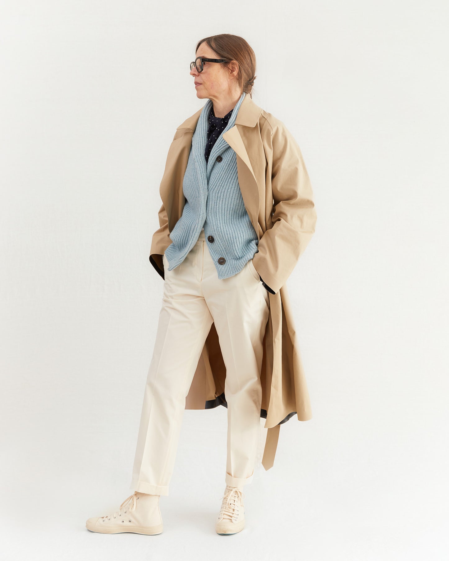 Mackintosh Women's Kintore Bonded Cotton Overcoat in Fawn