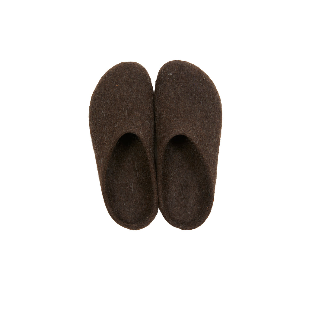 Magicfelt Yak Wool Slippers in Brown Dick's Edinburgh