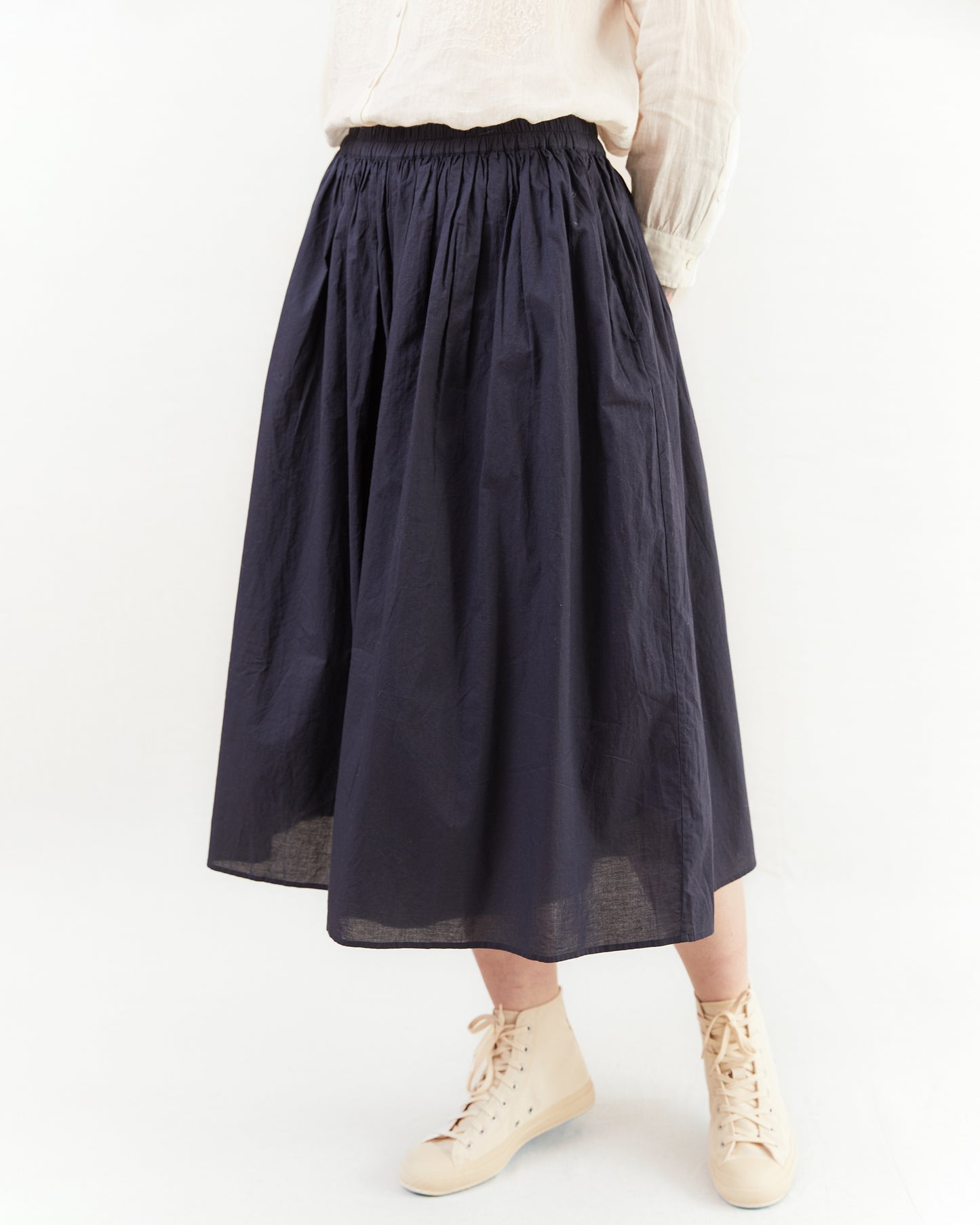 Maison De Soil Gathered Culottes in Navy
