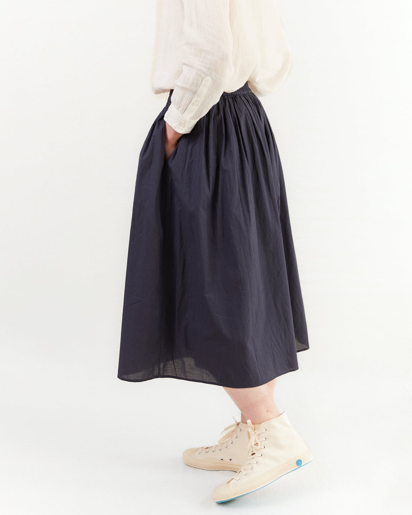 Maison De Soil Gathered Culottes in Navy