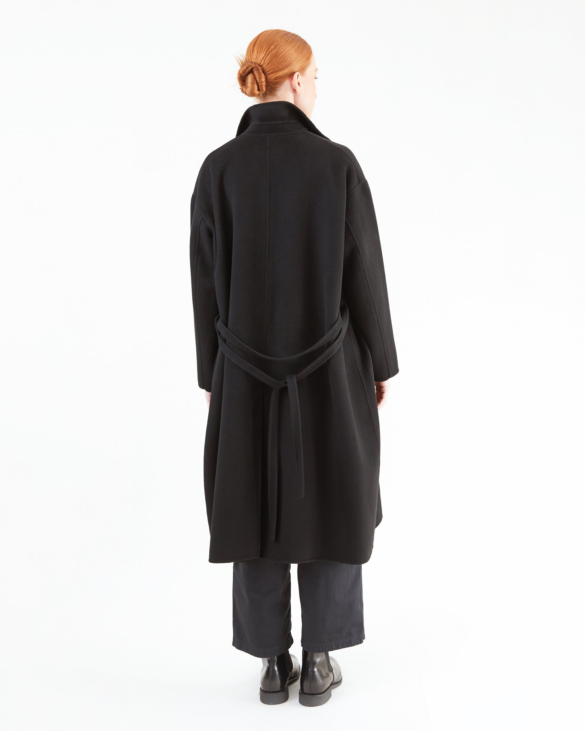 Manuelle Guibal Jokash Cashmere Coat in Ultra Black