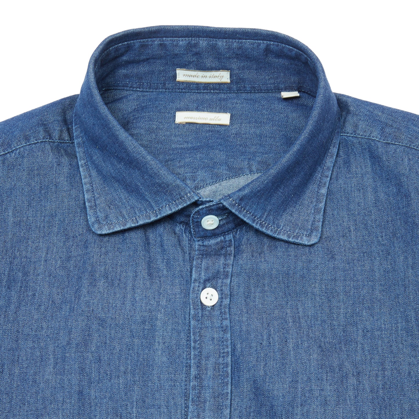 Massimo Alba Canary Classic Shirt in Blue Denim