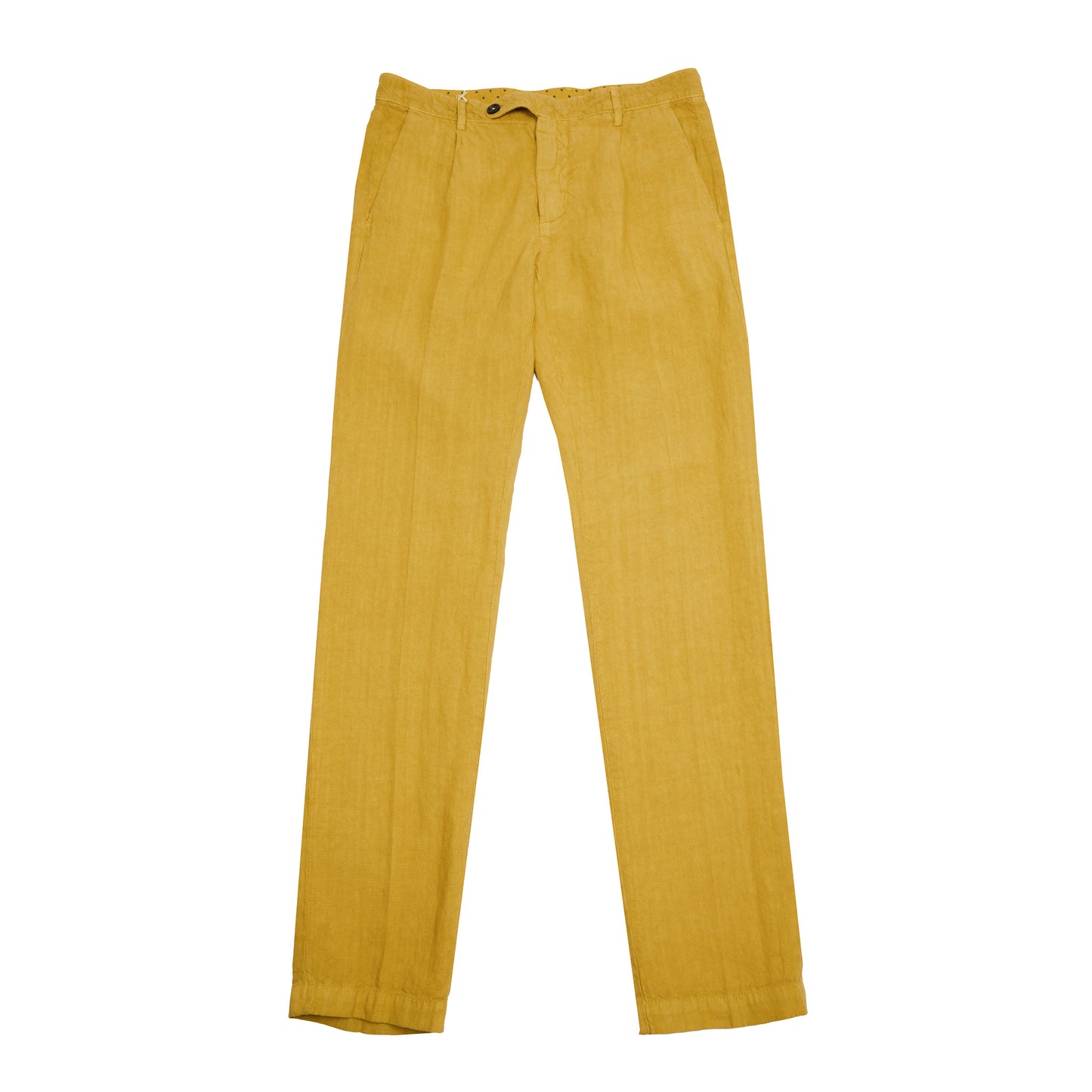 Massimo Alba Ionio2 Linen Trousers in Mostarda