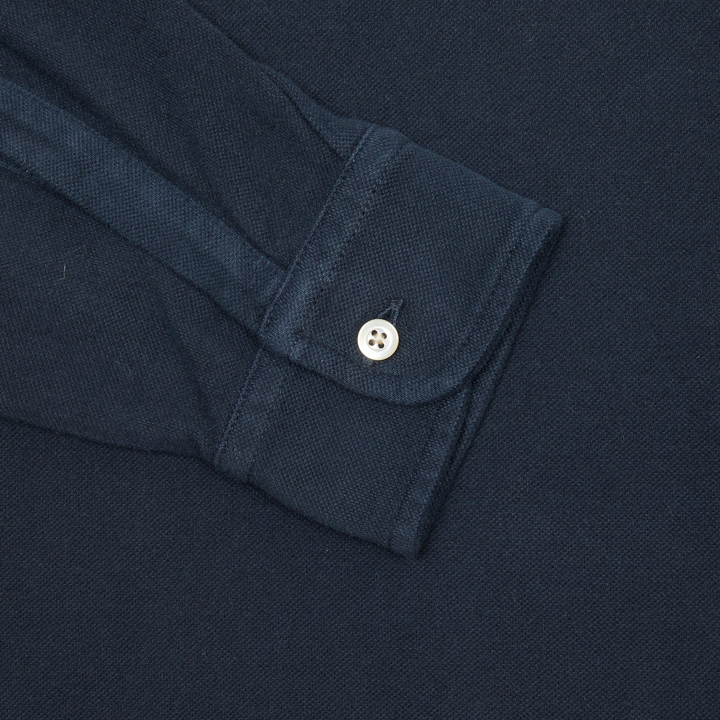 Massimo Alba Ischia Cashmere/Cotton Polo Shirt in Dark Blue