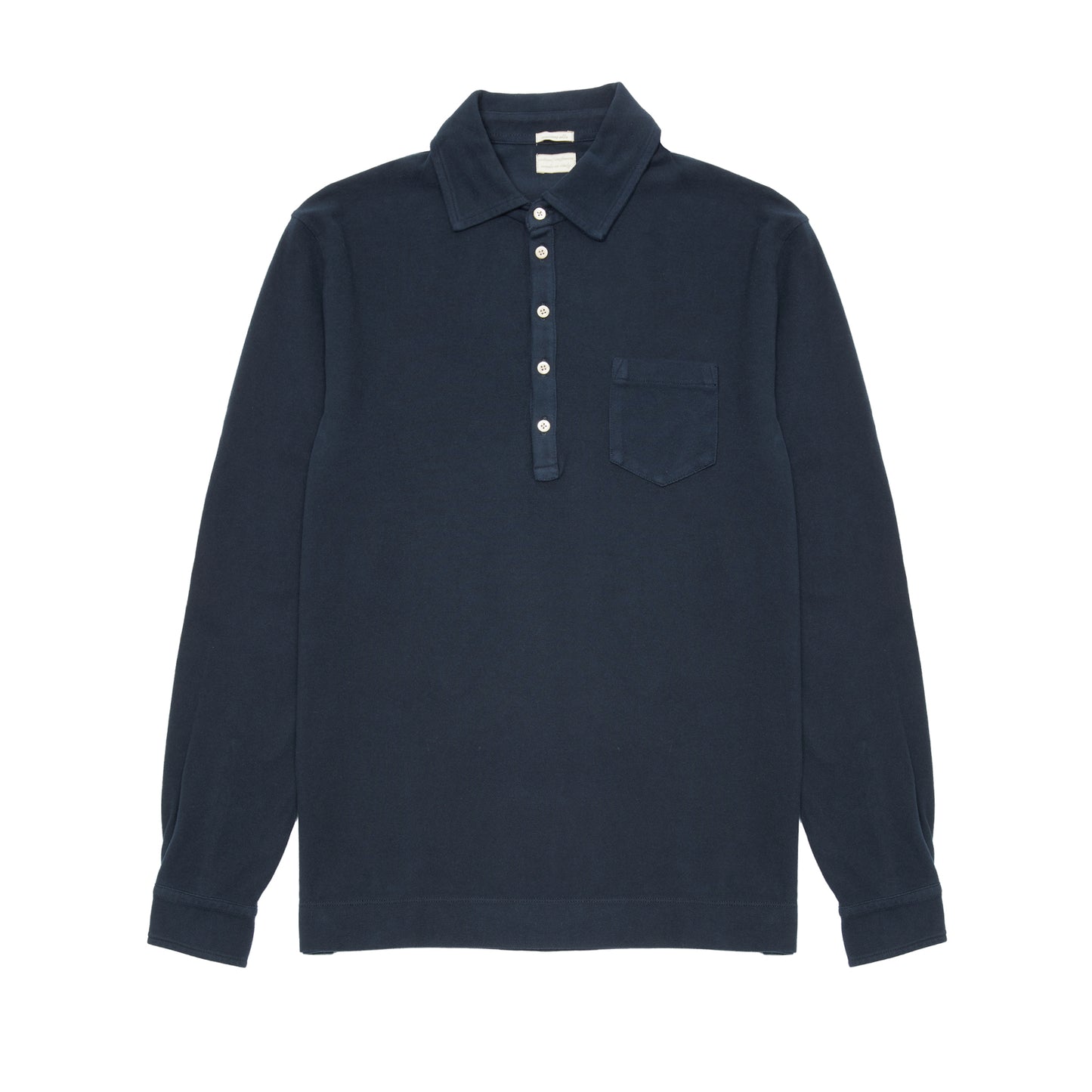 Massimo Alba Ischia Cashmere/Cotton Polo Shirt in Dark Blue