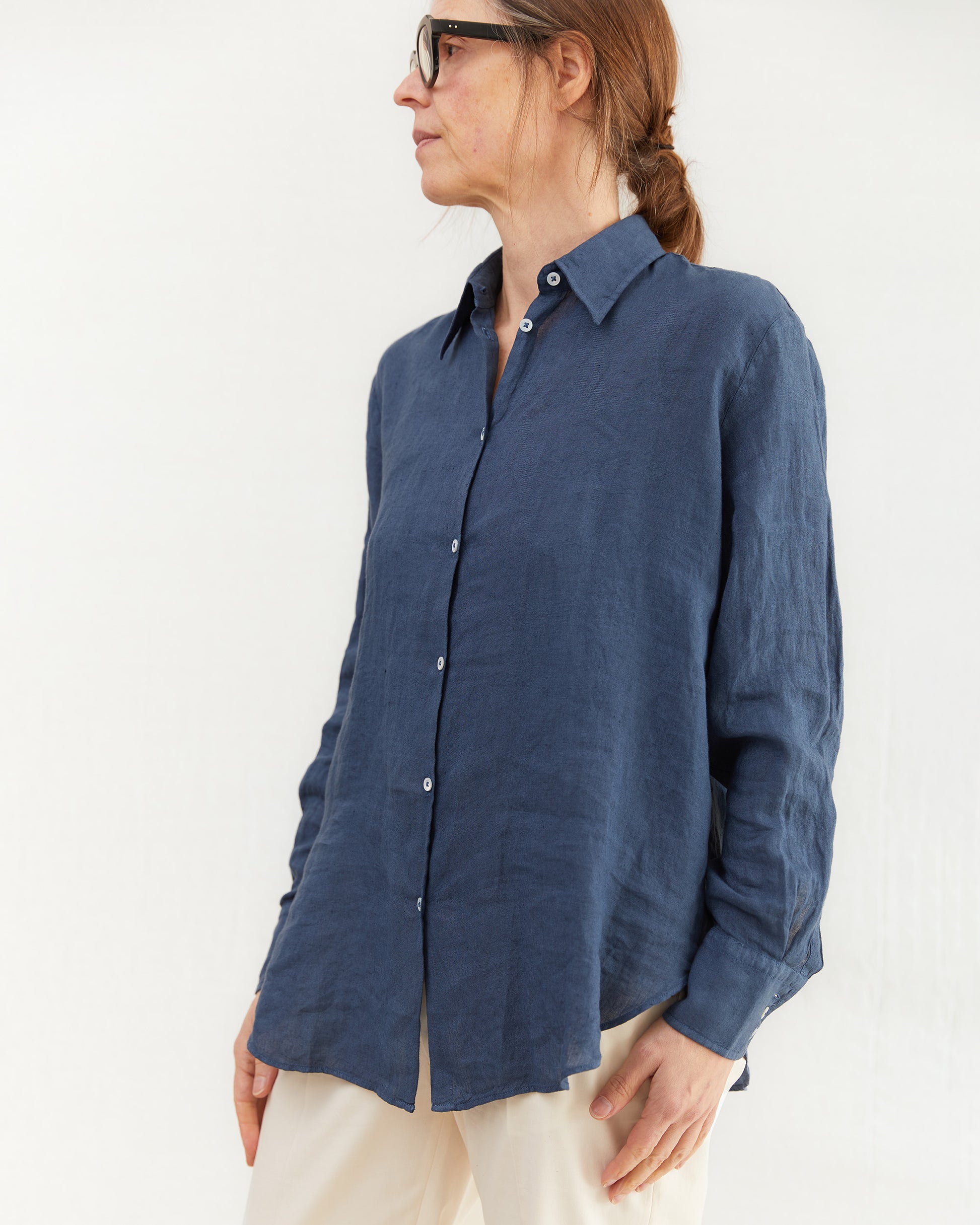 Massimo Alba Women's Selma Shirt in Oltremare
