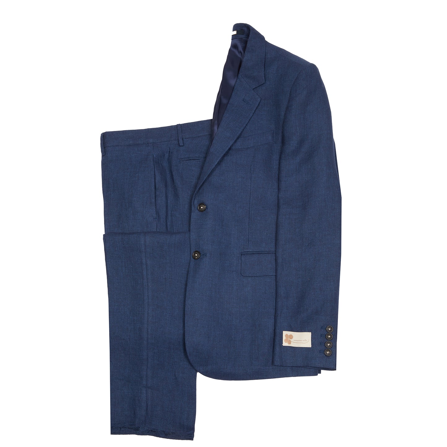 Massimo Alba Linen Ettore Suit in Blu