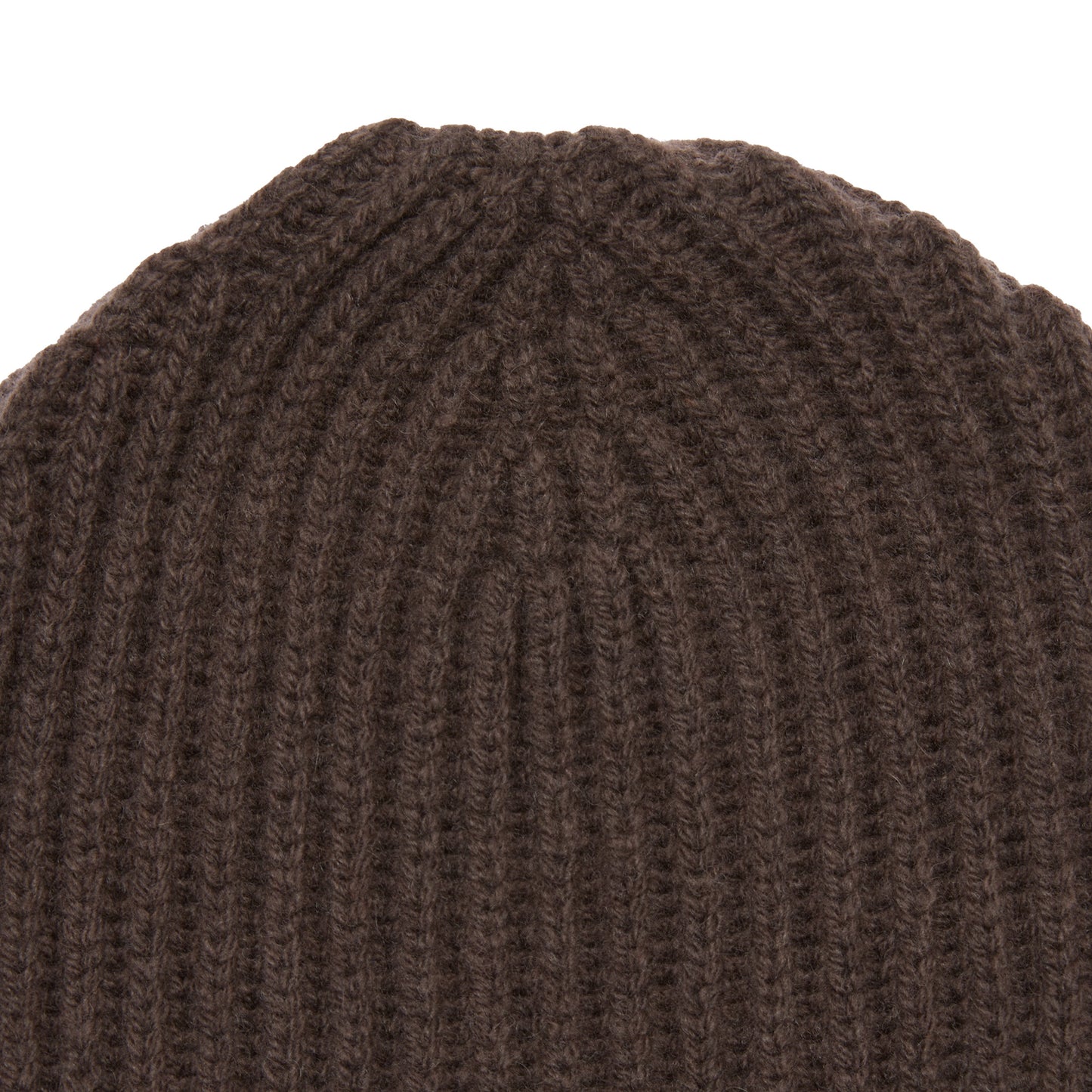 McGeorge Cashmere/Wool English Rib Cap in Brown