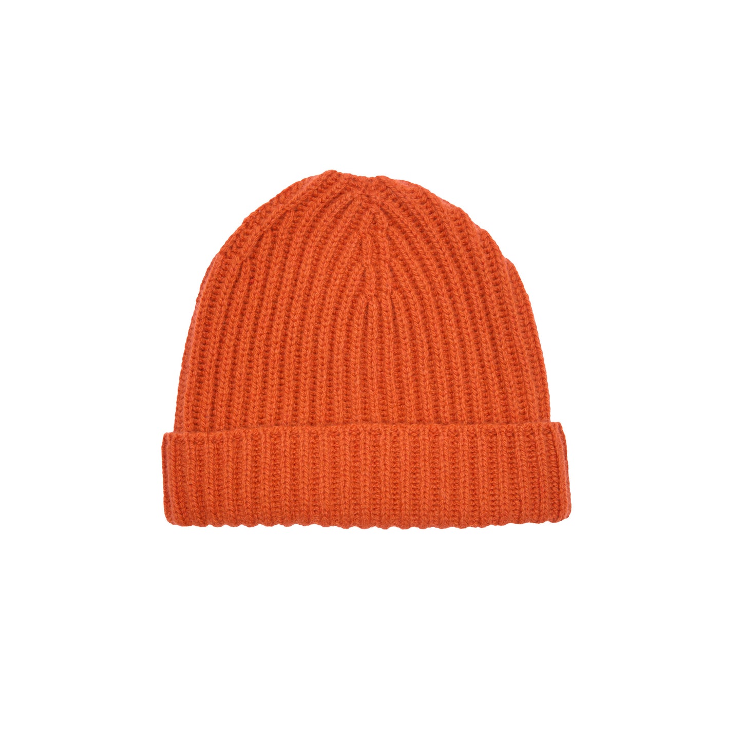 McGeorge Cashmere/Wool English Rib Cap in Orange