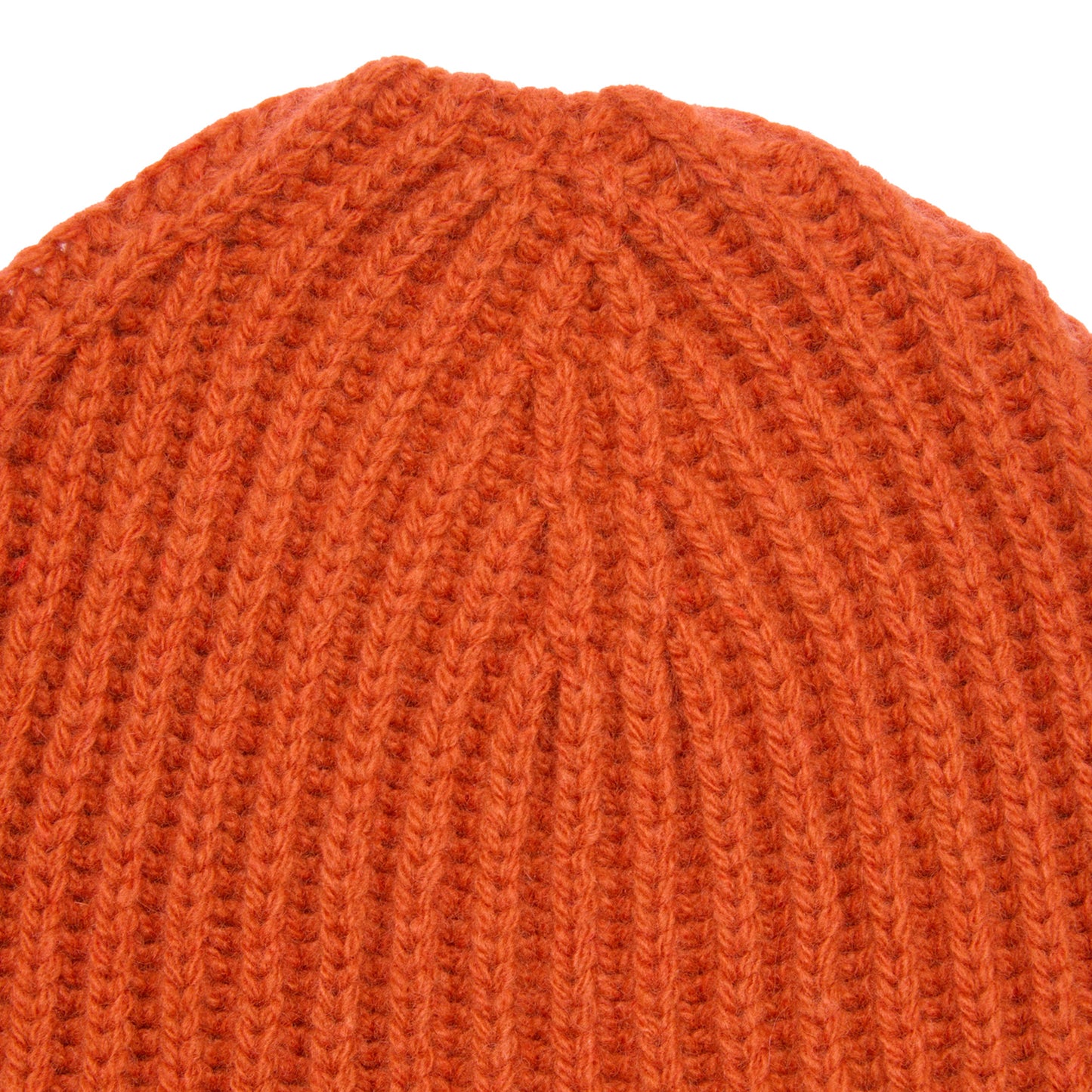 McGeorge Cashmere/Wool English Rib Cap in Orange