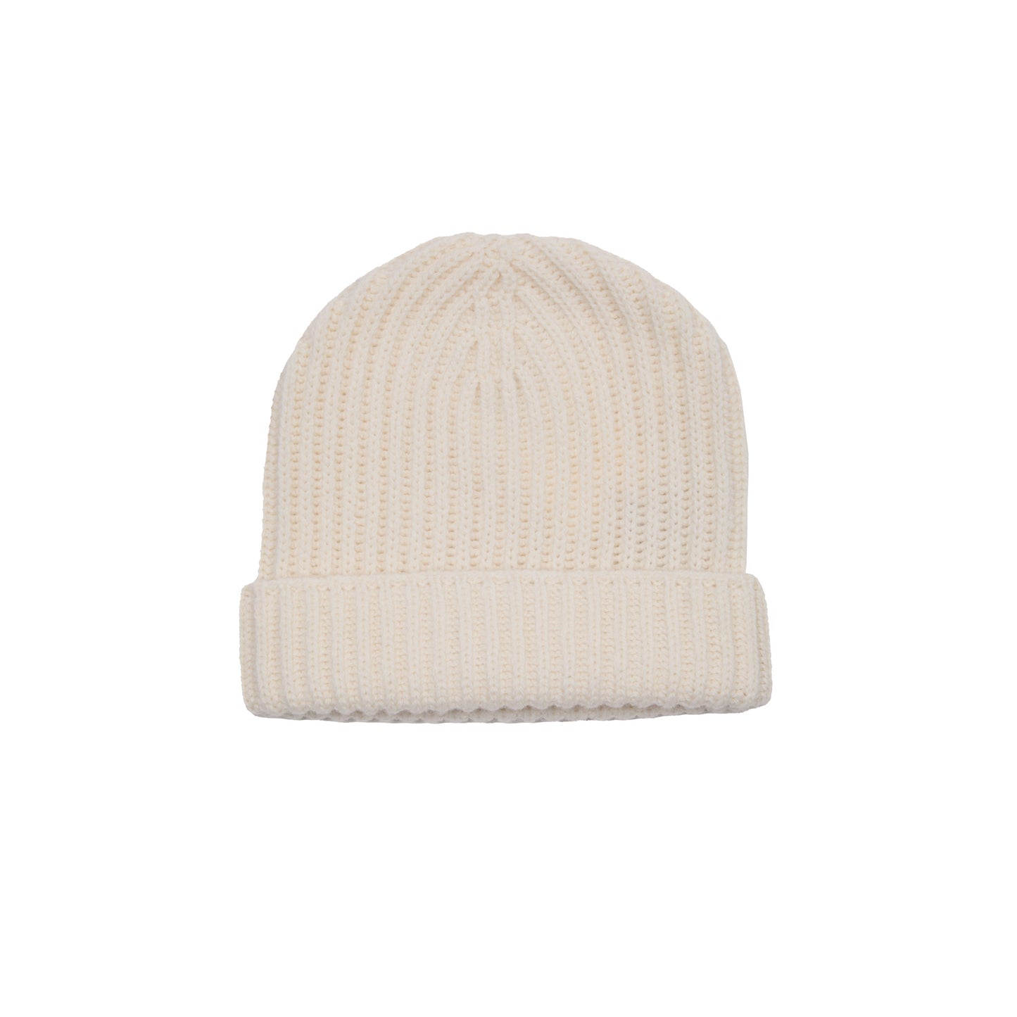 McGeorge Cashmere/Wool English Rib Cap in Winter White