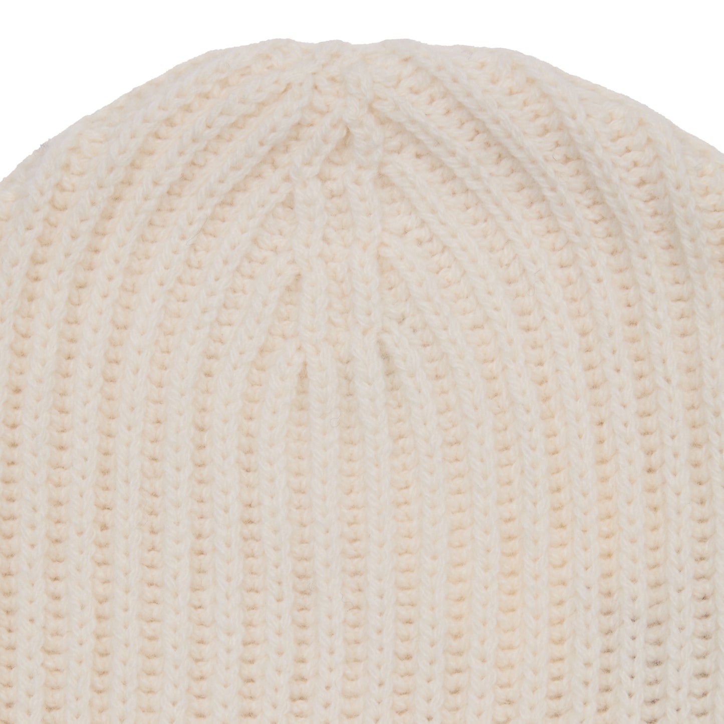 McGeorge Cashmere/Wool English Rib Cap in Winter White