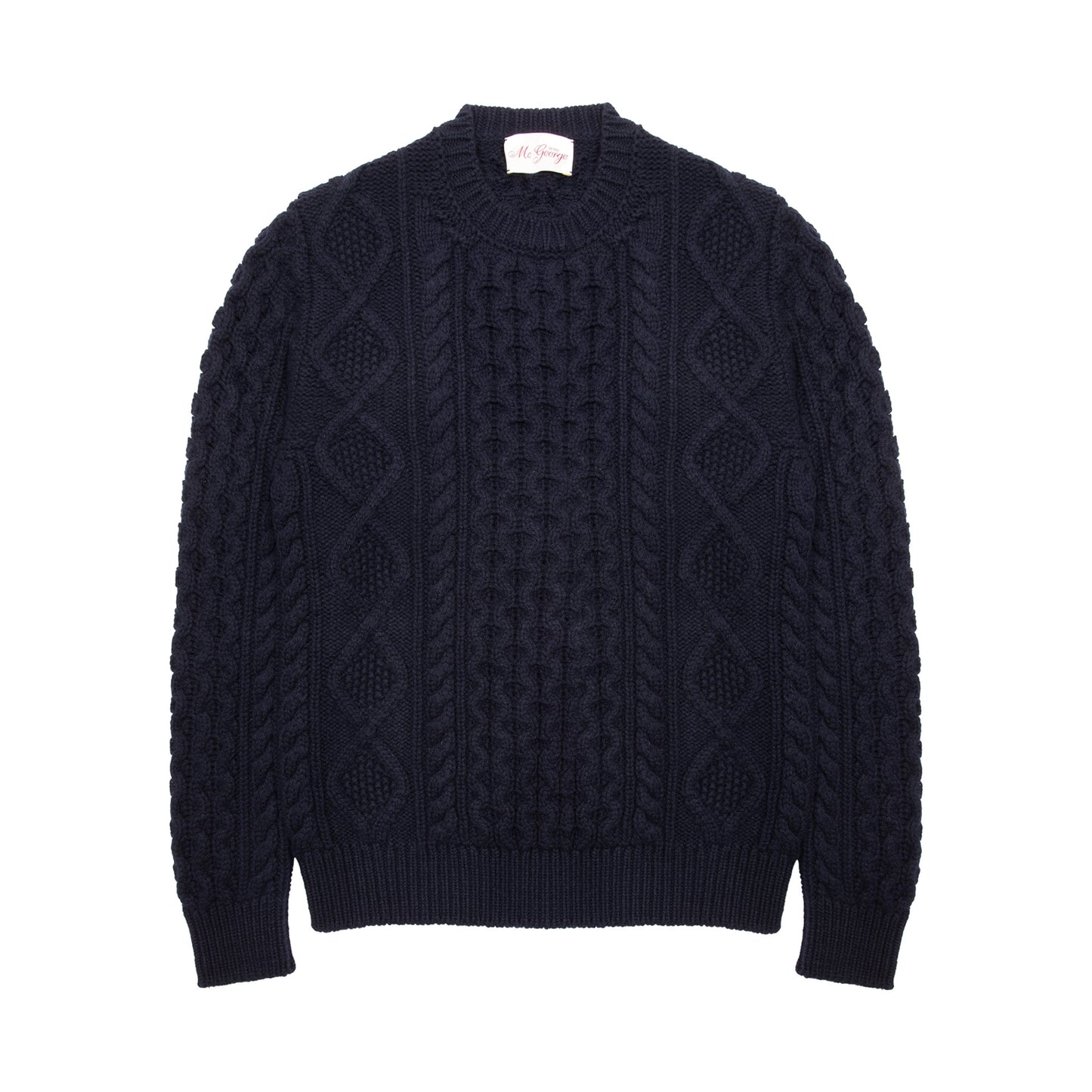McGeorge of Scotland Cableknit Jumper in Navy (AW25)