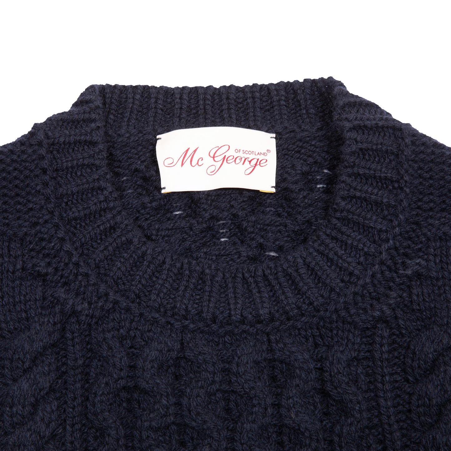 McGeorge of Scotland Cableknit Jumper in Navy (AW25)