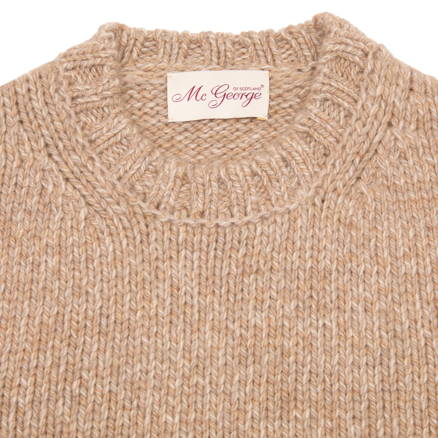 McGeorge Cashmere Chunky Crew in Caramel