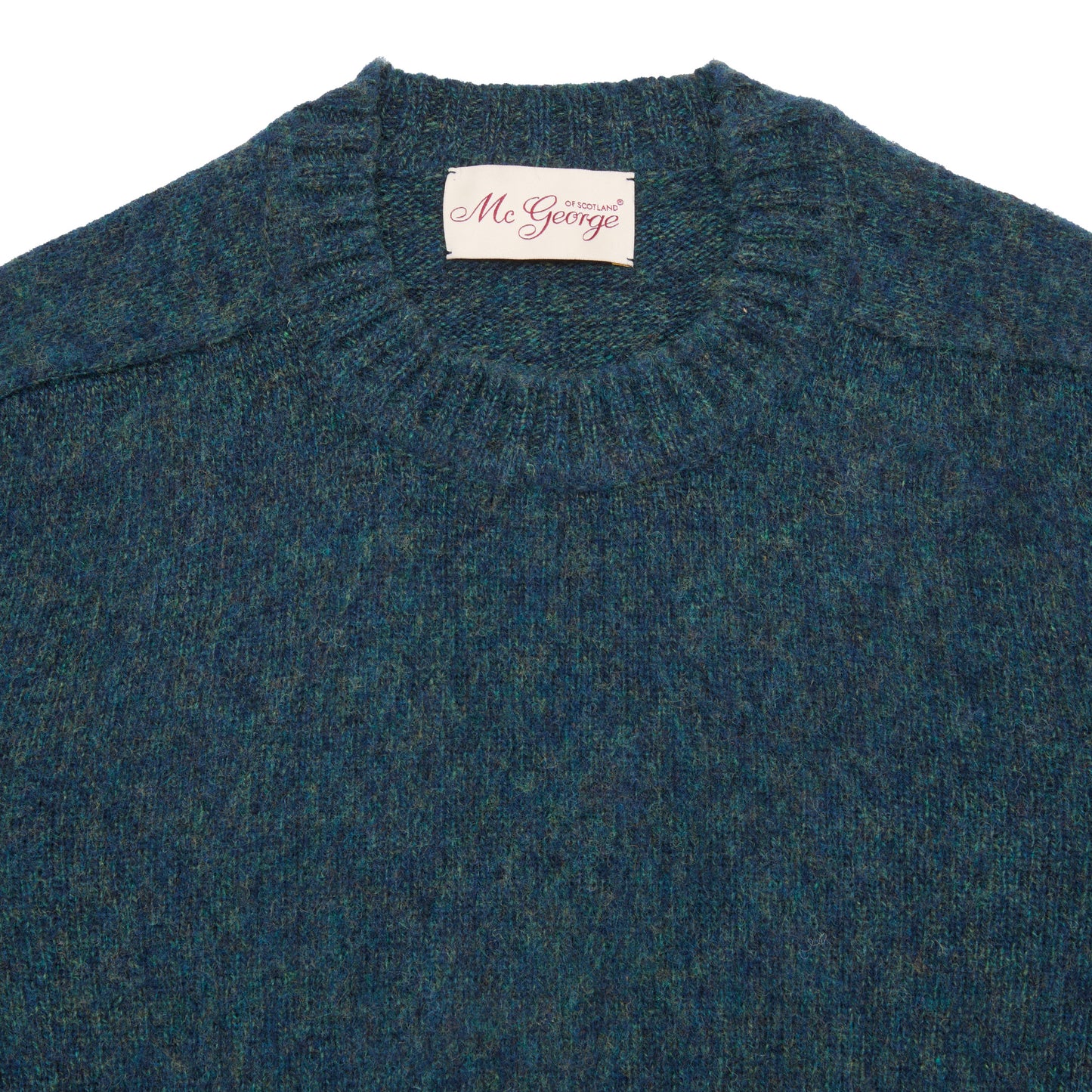 McGeorge Supersoft Shetland Shaggy Jumper in Ocean