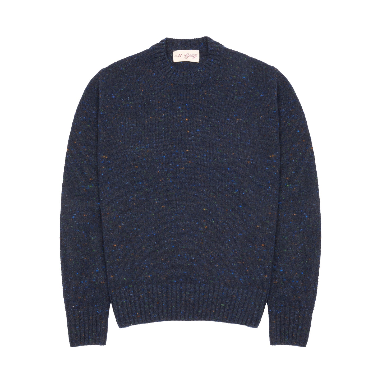 McGeorge Cashmere/Wool Donegal Jumper in Prussia