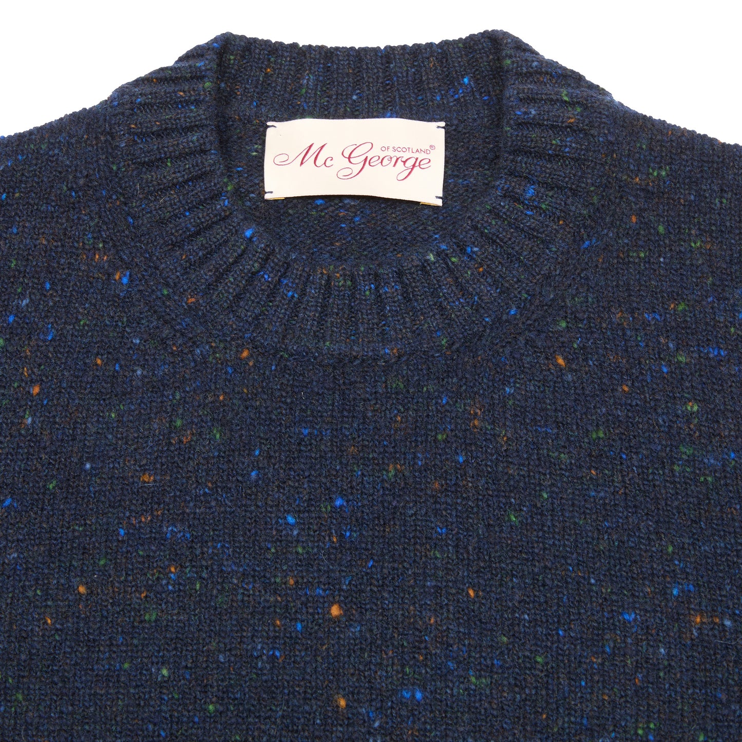 McGeorge Cashmere/Wool Donegal Jumper in Prussia