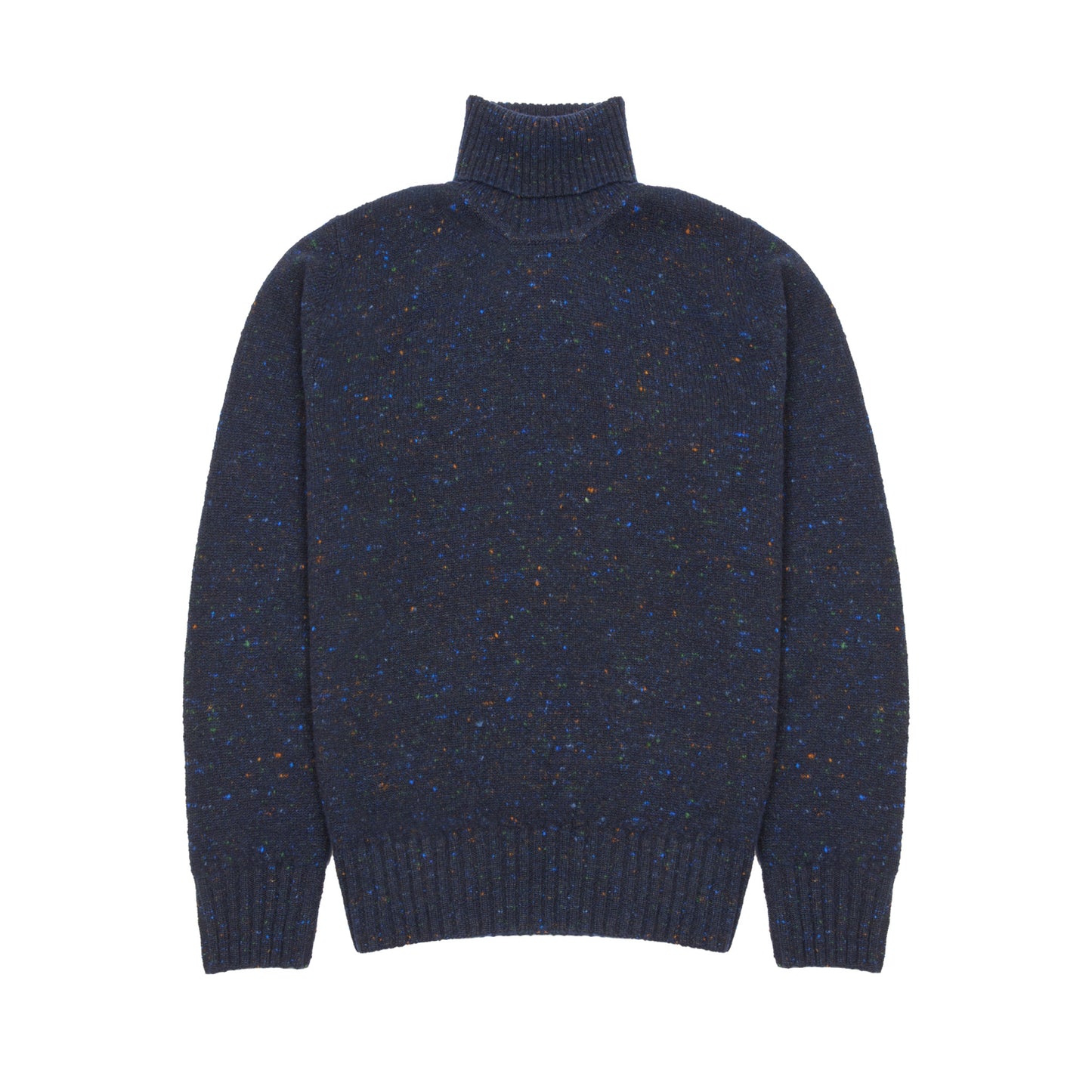 McGeorge Cashmere/Wool Donegal Rollneck Jumper in Prussia