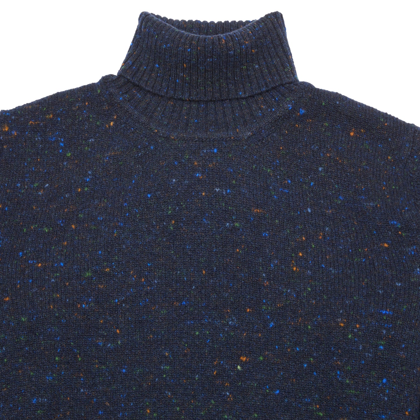 McGeorge Cashmere/Wool Donegal Rollneck Jumper in Prussia