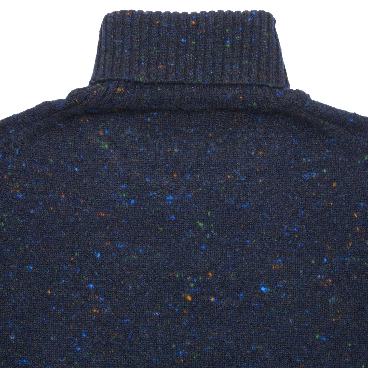 McGeorge Cashmere/Wool Donegal Rollneck Jumper in Prussia