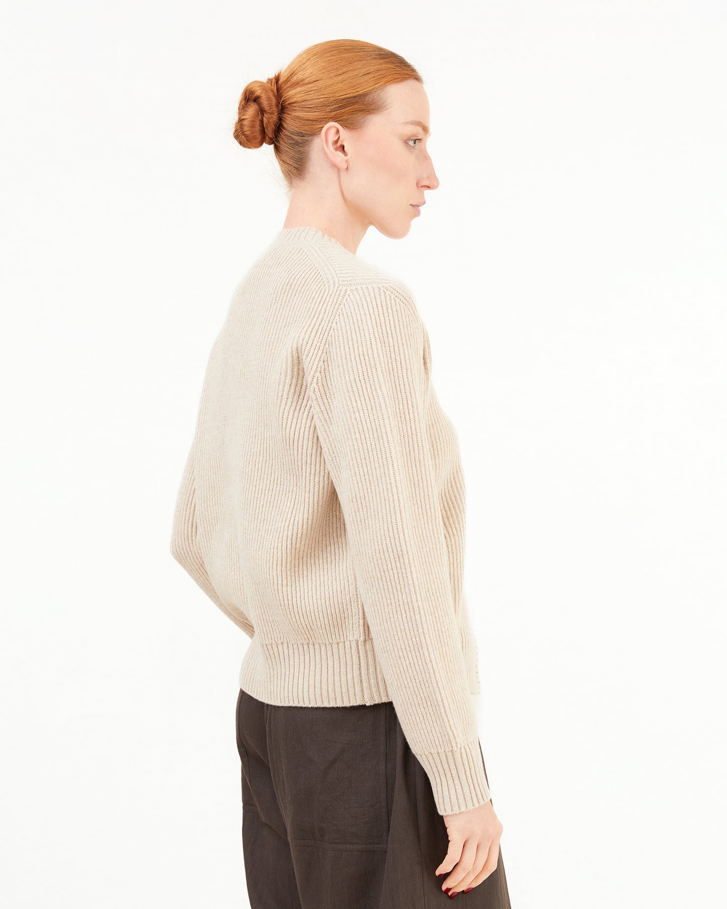 McGeorge Women's Crewneck Cardigan in Sand