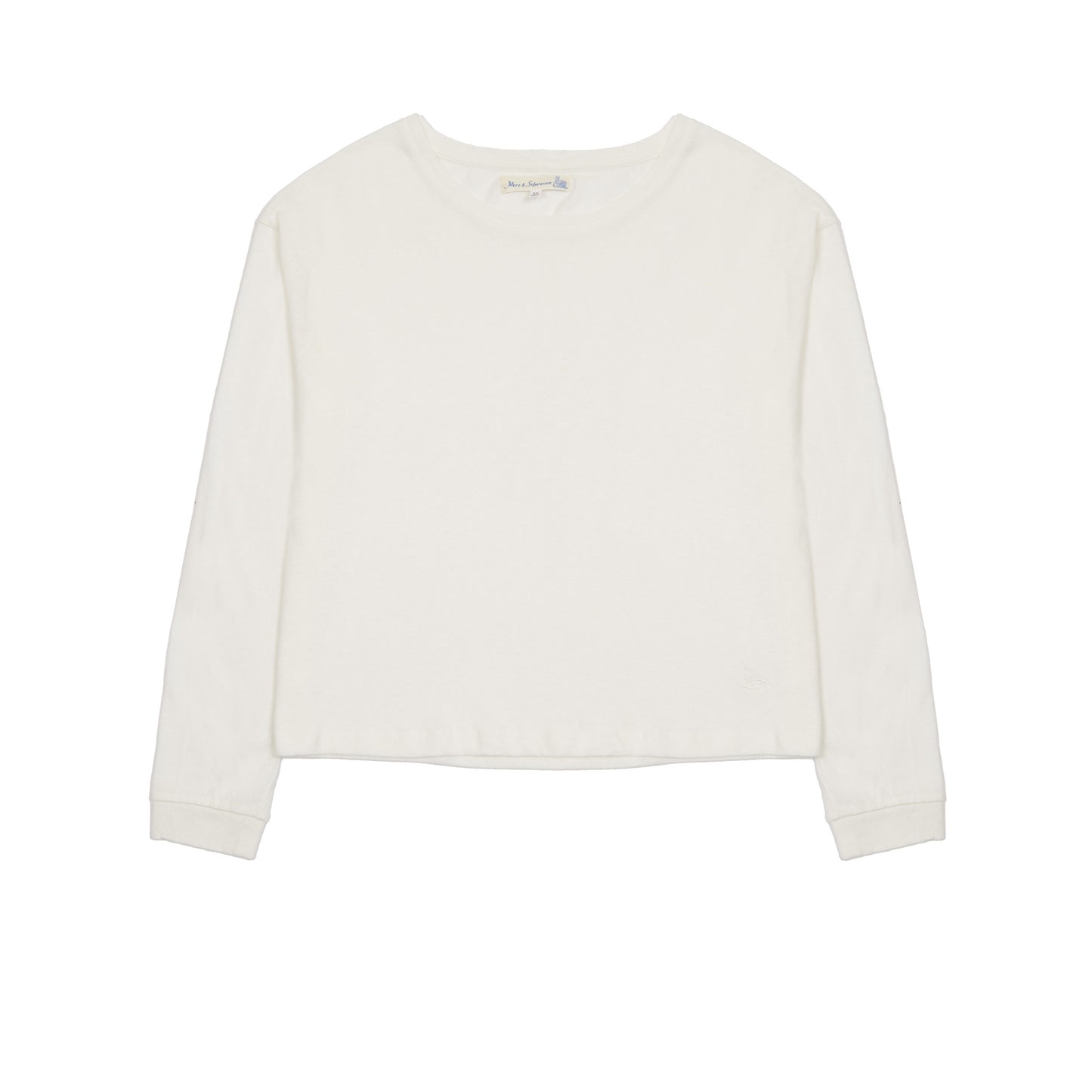 Merz b Schwanen Women's Cotton/Linen Long Sleeve T-shirt in White