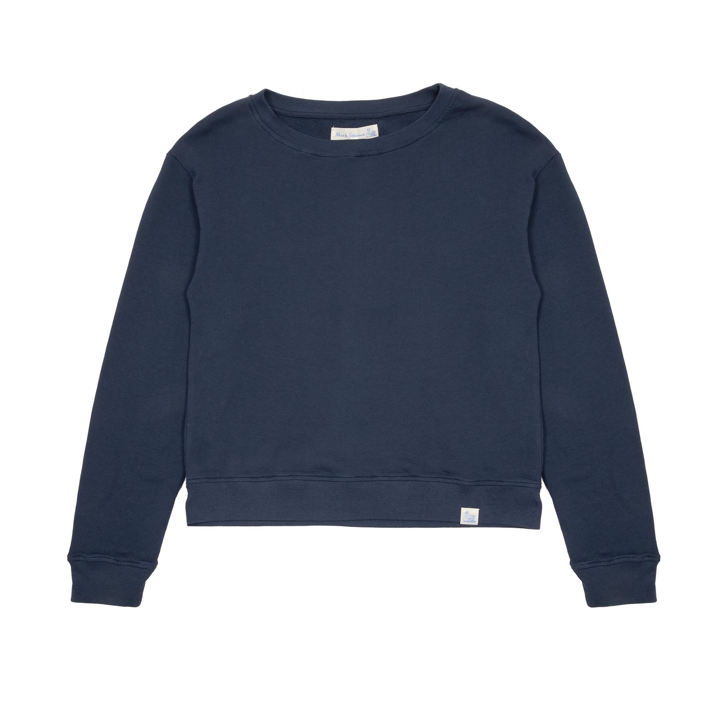 Merz b Schwanen Women's Cropped Sweatshirt in Denim Blue