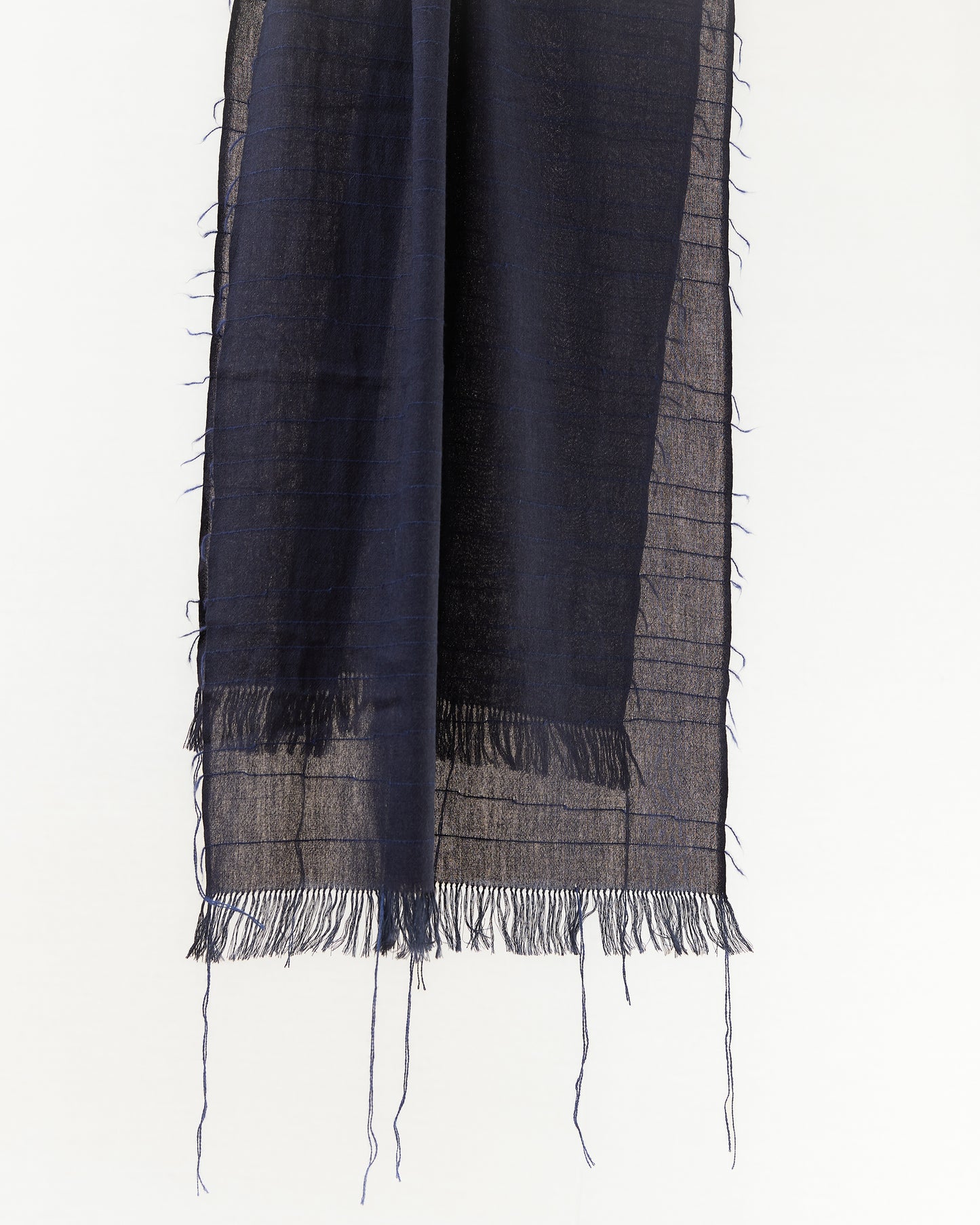 Norlha Yak Khullu/Silk Chic Mud Wall Scarf in Navy