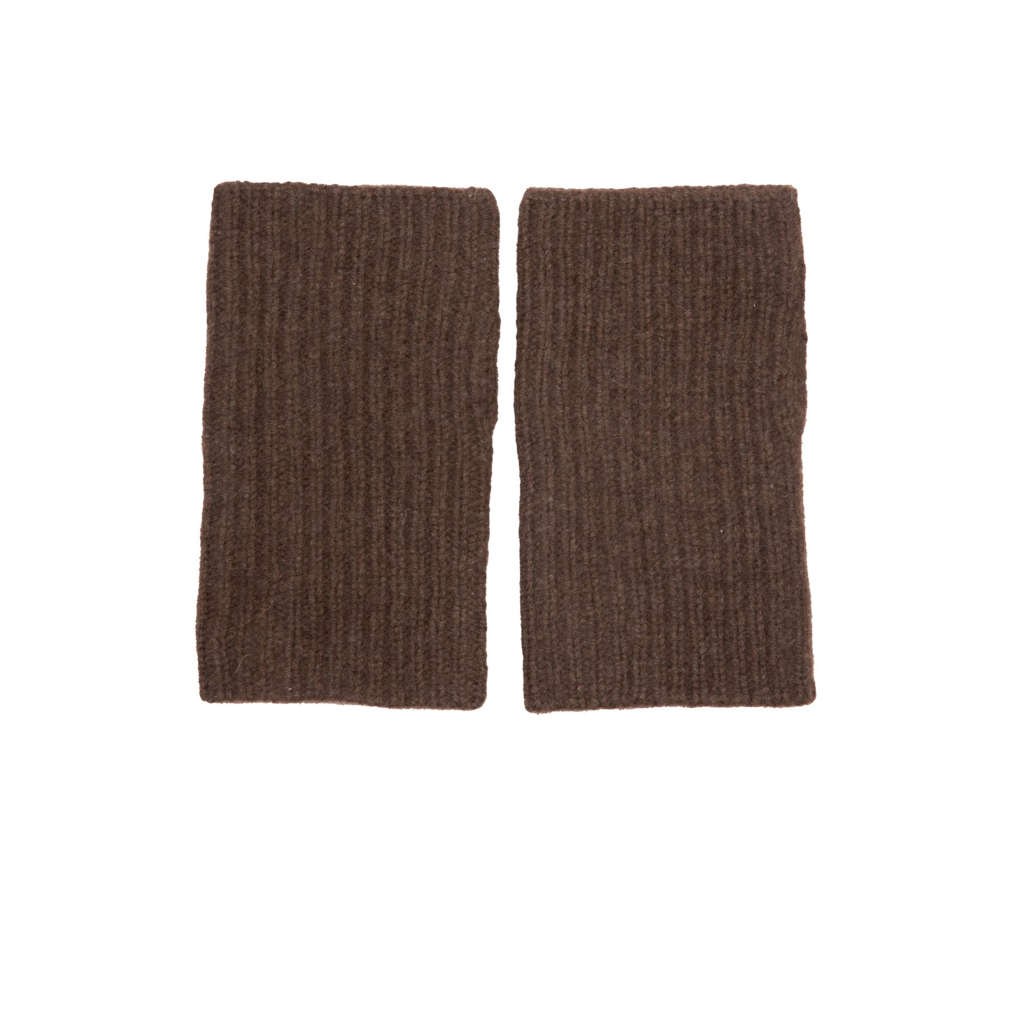 Norlha Ribbed Wrist Warmers in Natural Yak Brown