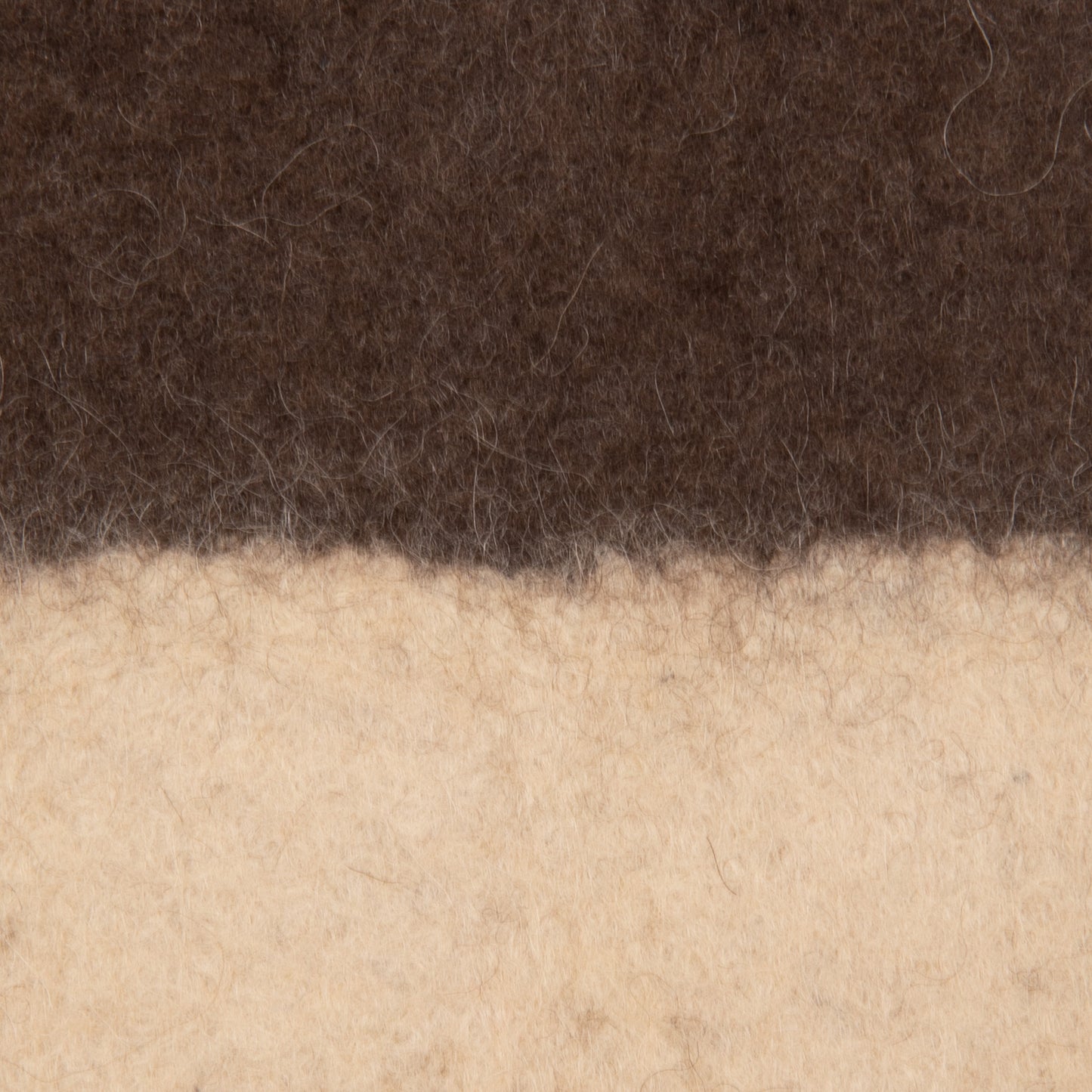 Norlha Two Tone Felt Cuffs in Sandstone & Natural Yak Brown