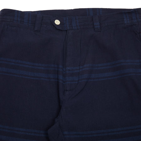 <p>Original Madras Summer Trousers in Blue / Navy Stripe No.67. Regular fit tapered trouser in lightweight cotton handloom fabric with subtle tonal stripe. Button waist band with belt loops, zip fly, coin pocket, two hip pockets, and two back welt pockets. Same cloth as the Summer Jacket Blue / Navy No.39. <br></p> <p>100% Cotton.</p> <p>Made in Madras. </p>
