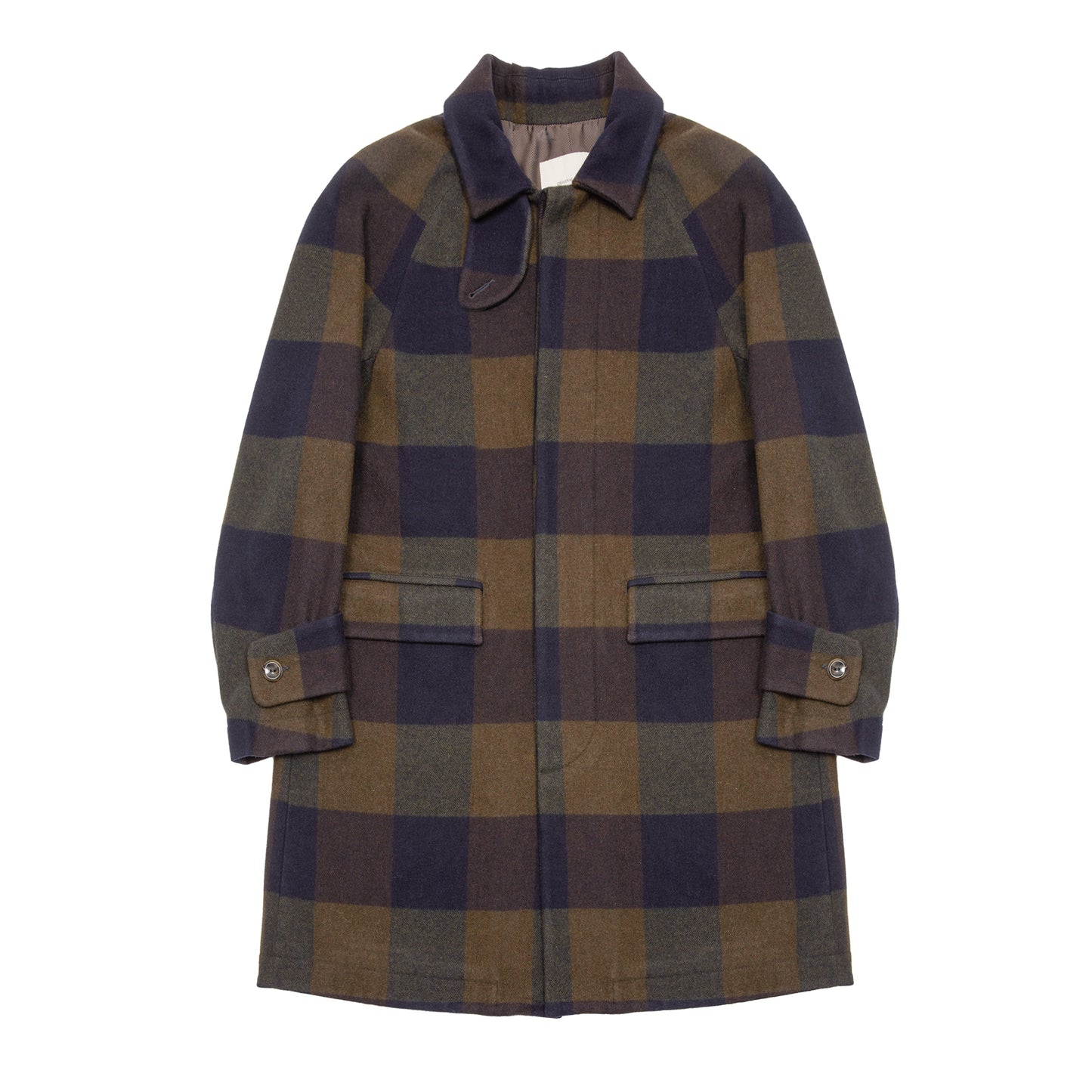Original Vintage Style Wool Check Coat in Unica