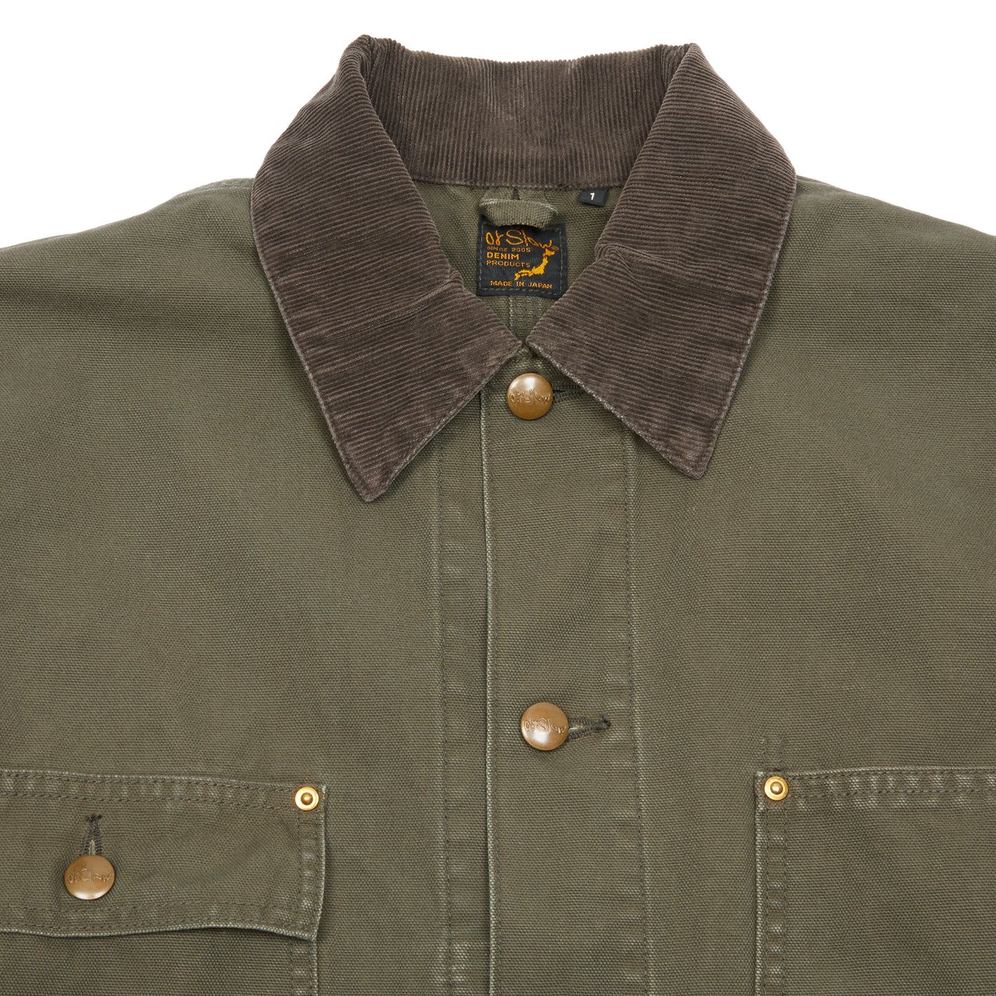 Orslow Relax Fit Coverall Jacket in Army Green 3