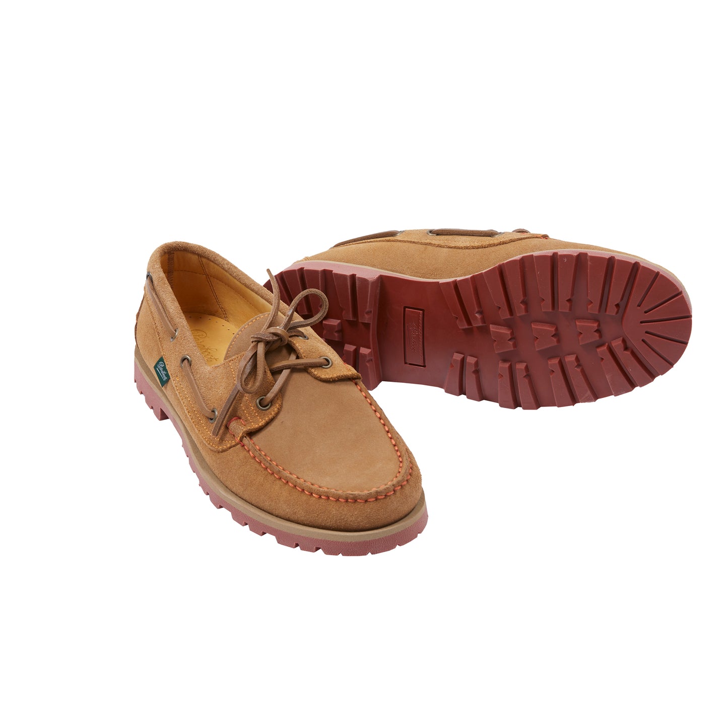 Paraboot Malo Suede Deck Shoe in Camel