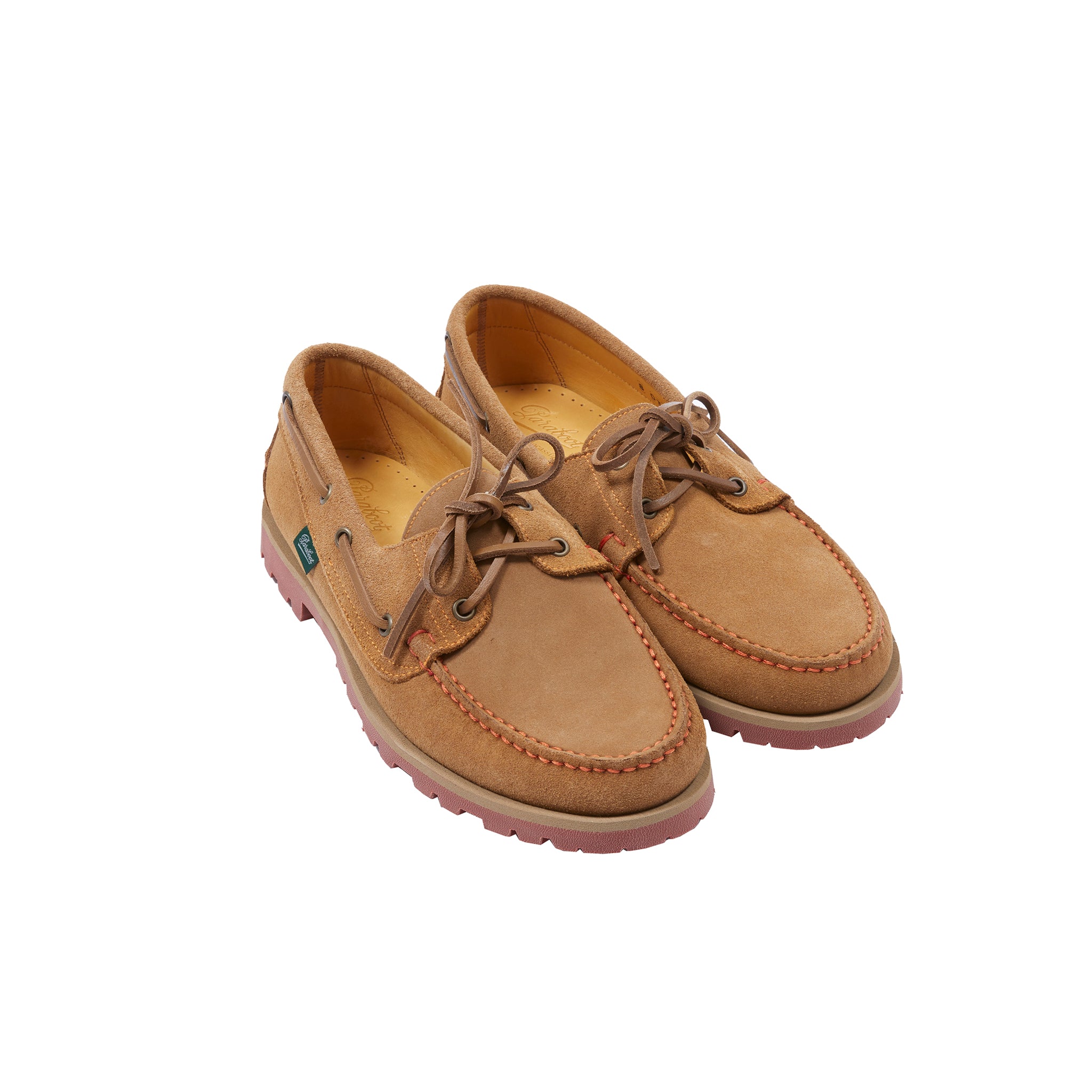 Paraboot Malo Suede Deck Shoe in Camel - Main Image
