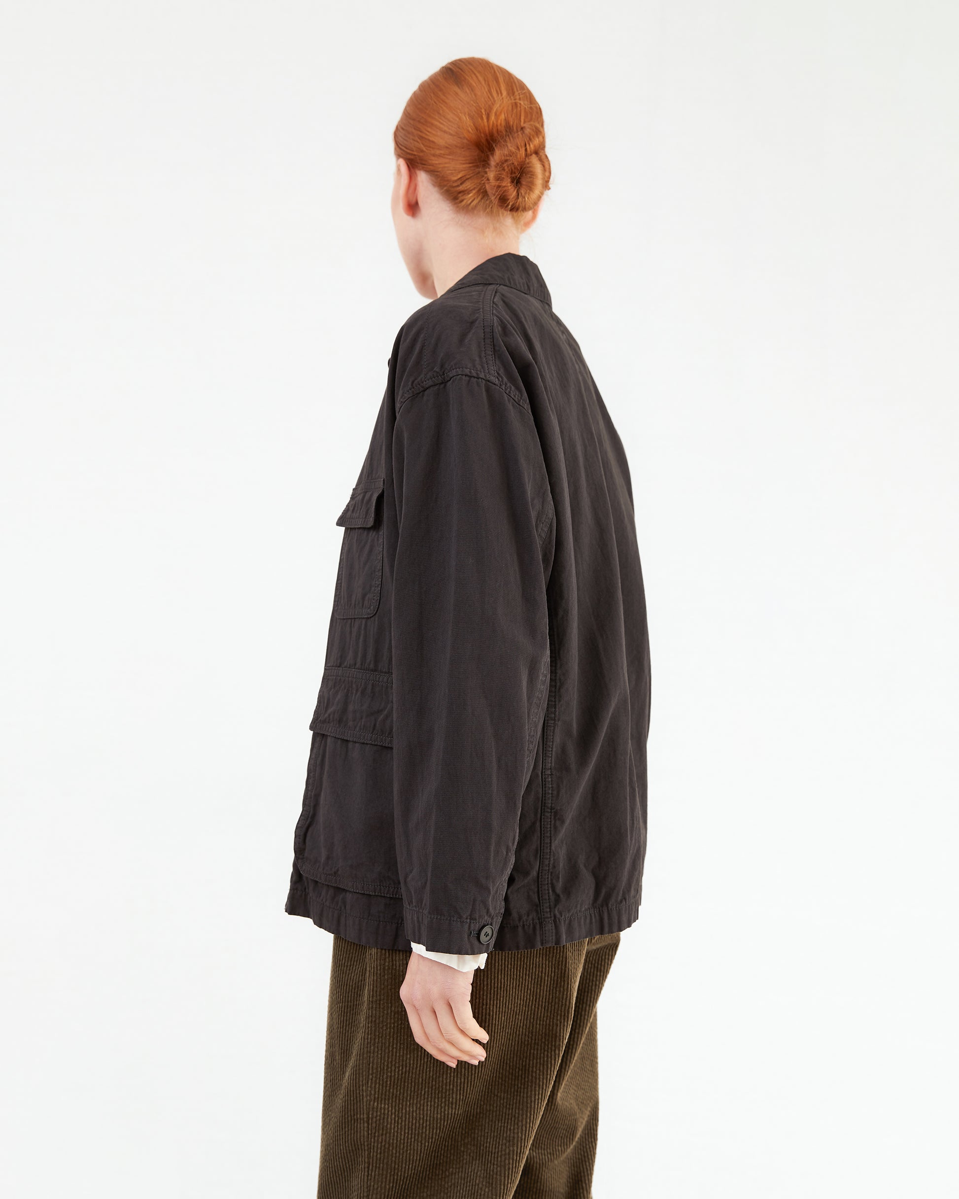 Pas de Calais Cotton Grosgrain Hunting Jacket in Dark Brown