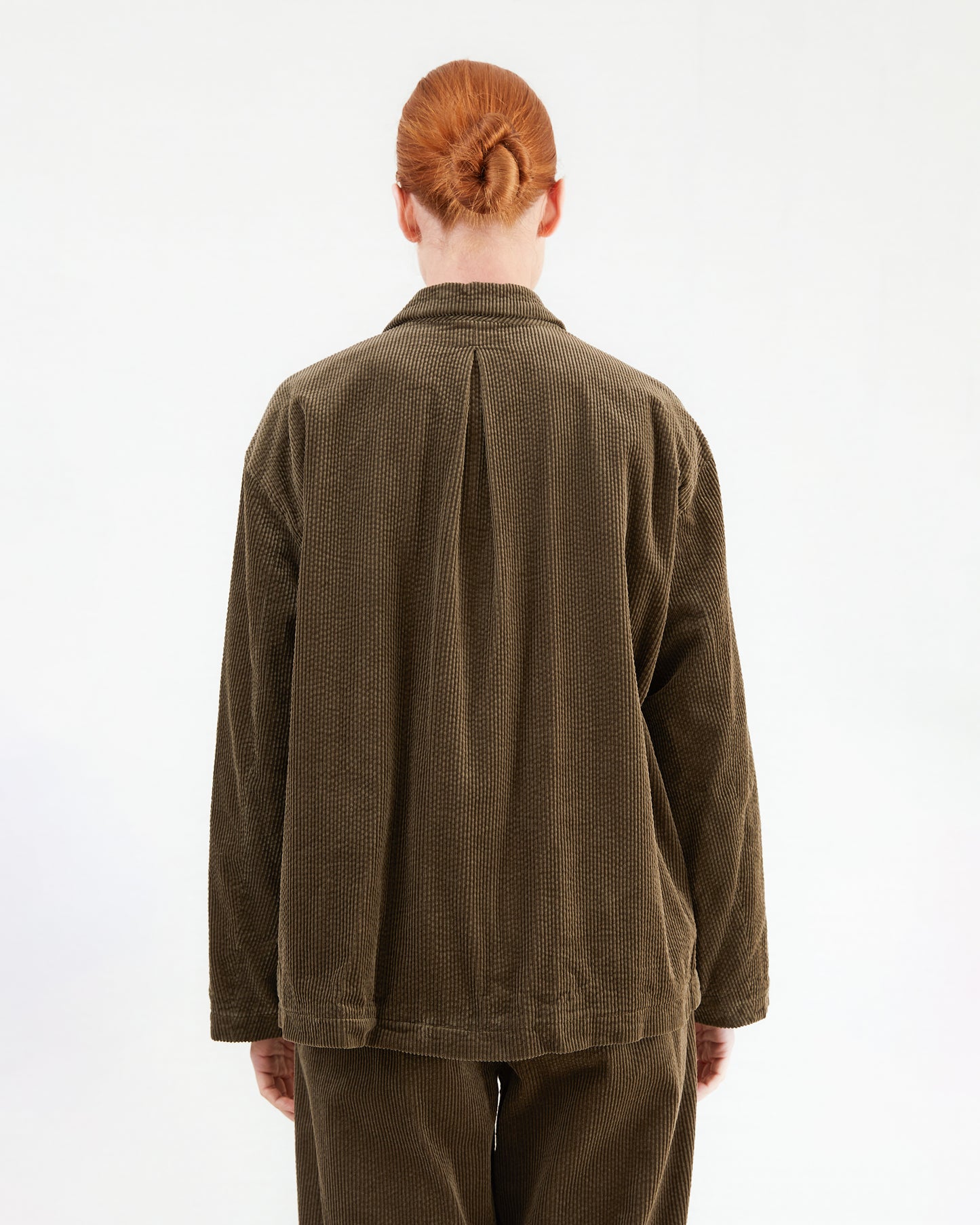 Pas de Calais Corduroy Tailored Jacket in Khaki